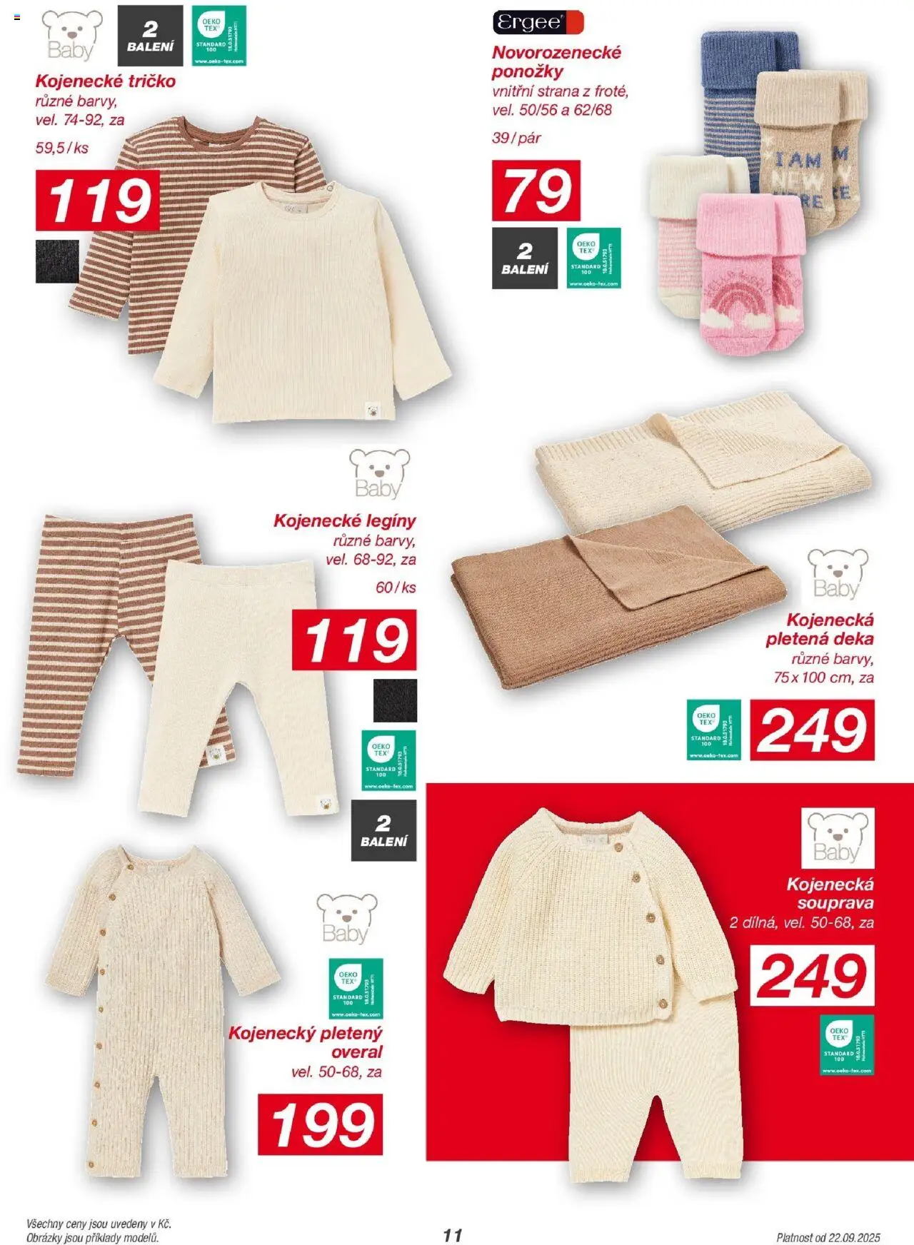 Kik leták od 22.09.2025 | Strana: 11 | Produkty: Tričko, Ponožky, Legíny, Deka
