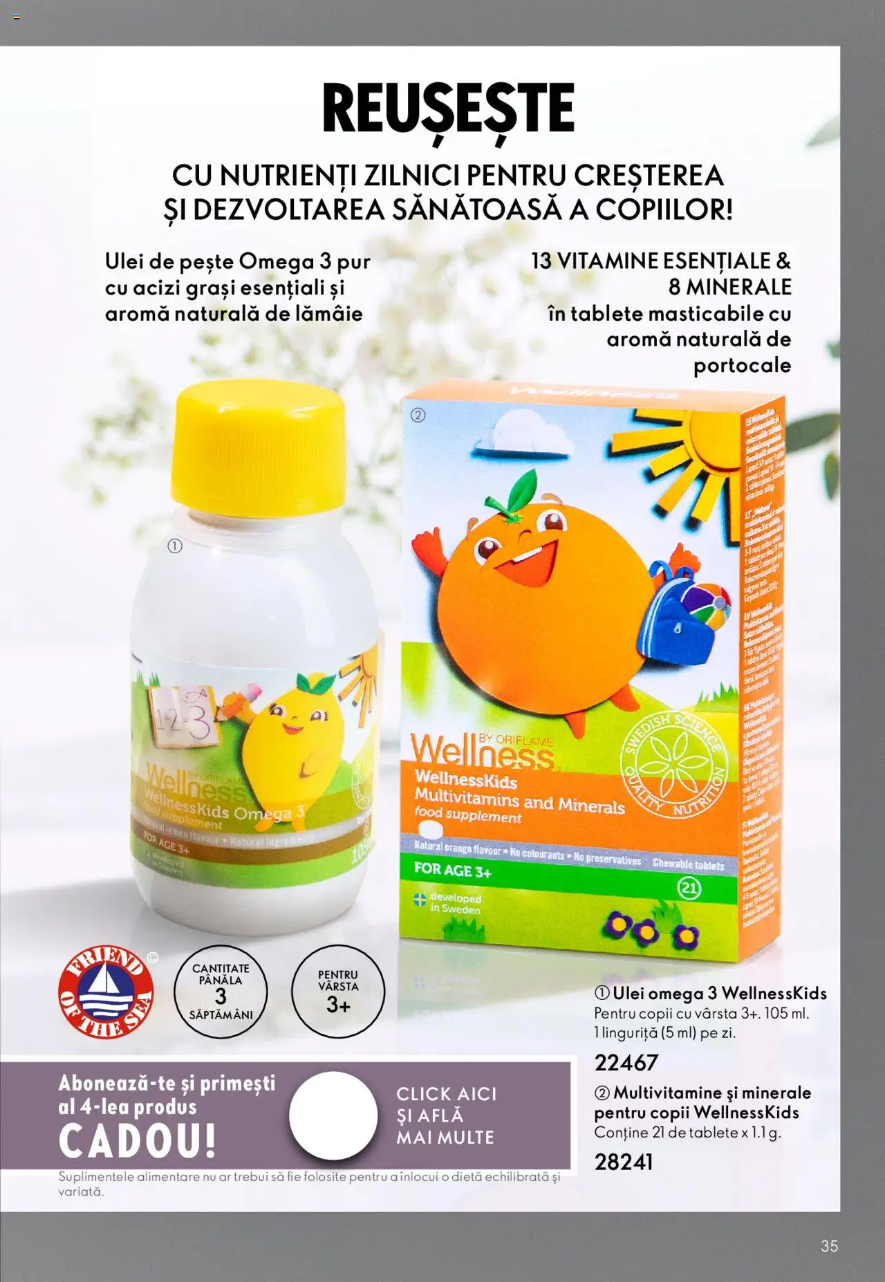 Oriflame catalog - Wellosophy – valabil de la 31.10.2023 | Pagină: 35 | Produse: Ulei, Portocale, Pește, Lămâie