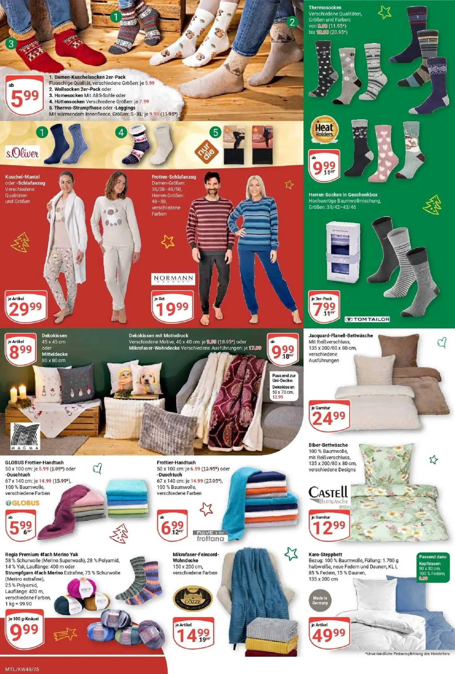 Globus prospekt Maintal-Dörnigheim	 – gültig ab 23.11.2025 | Seite: 28 | Produkte: Bettwäsche, Kopfkissen, Leggings