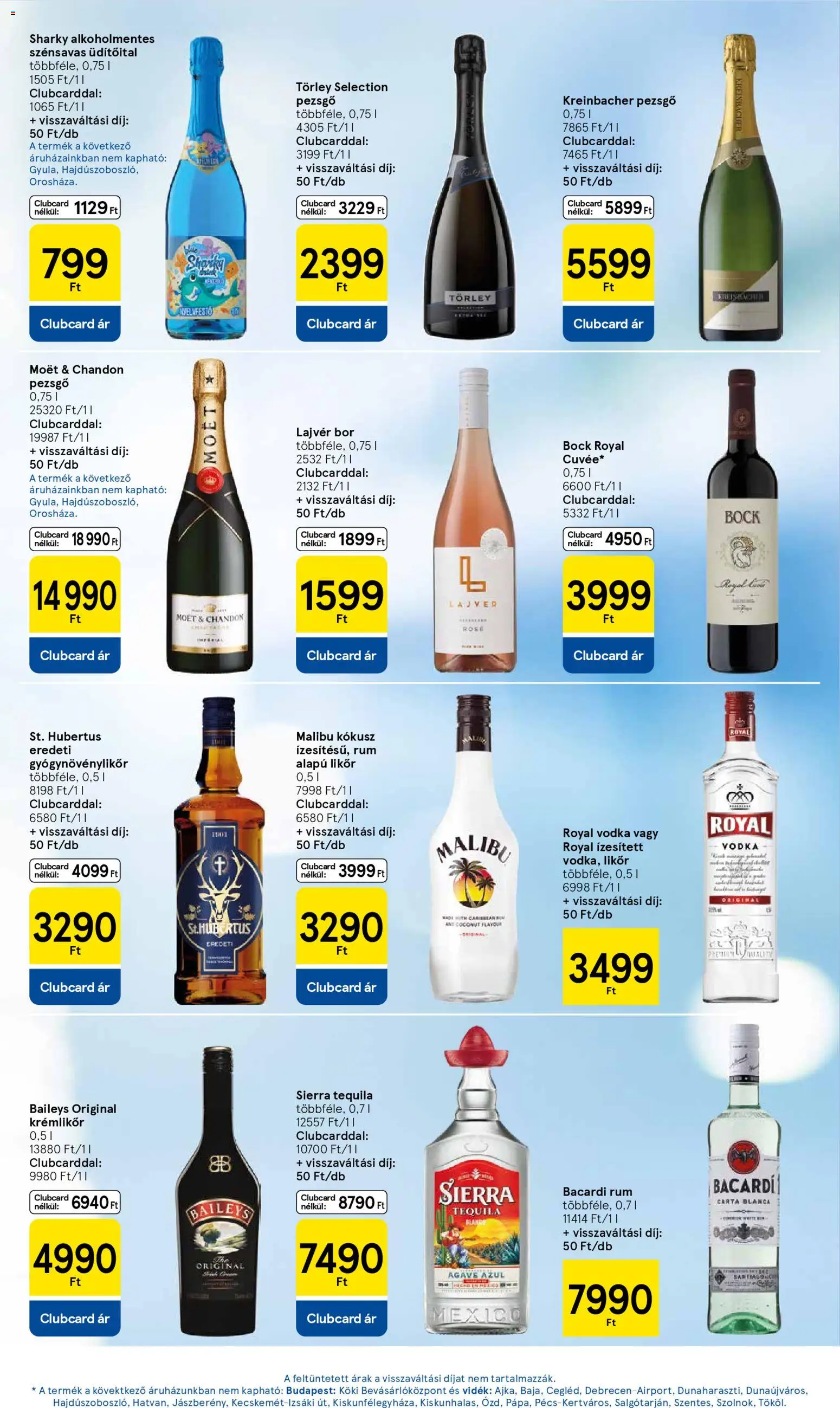 Tesco akciós ujság - amely érvényes a következő dátumtól: 27.12.2025 | Oldal: 21 | Termékek: Malibu, Bor, Likőr, Vodka