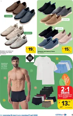 Carrefour folder - Voorbeeld van een folder van Carrefour, geldig van 25.03.2026 | Pagina: 5 | Producten: Sneakers, Schoenen, Ondergoed