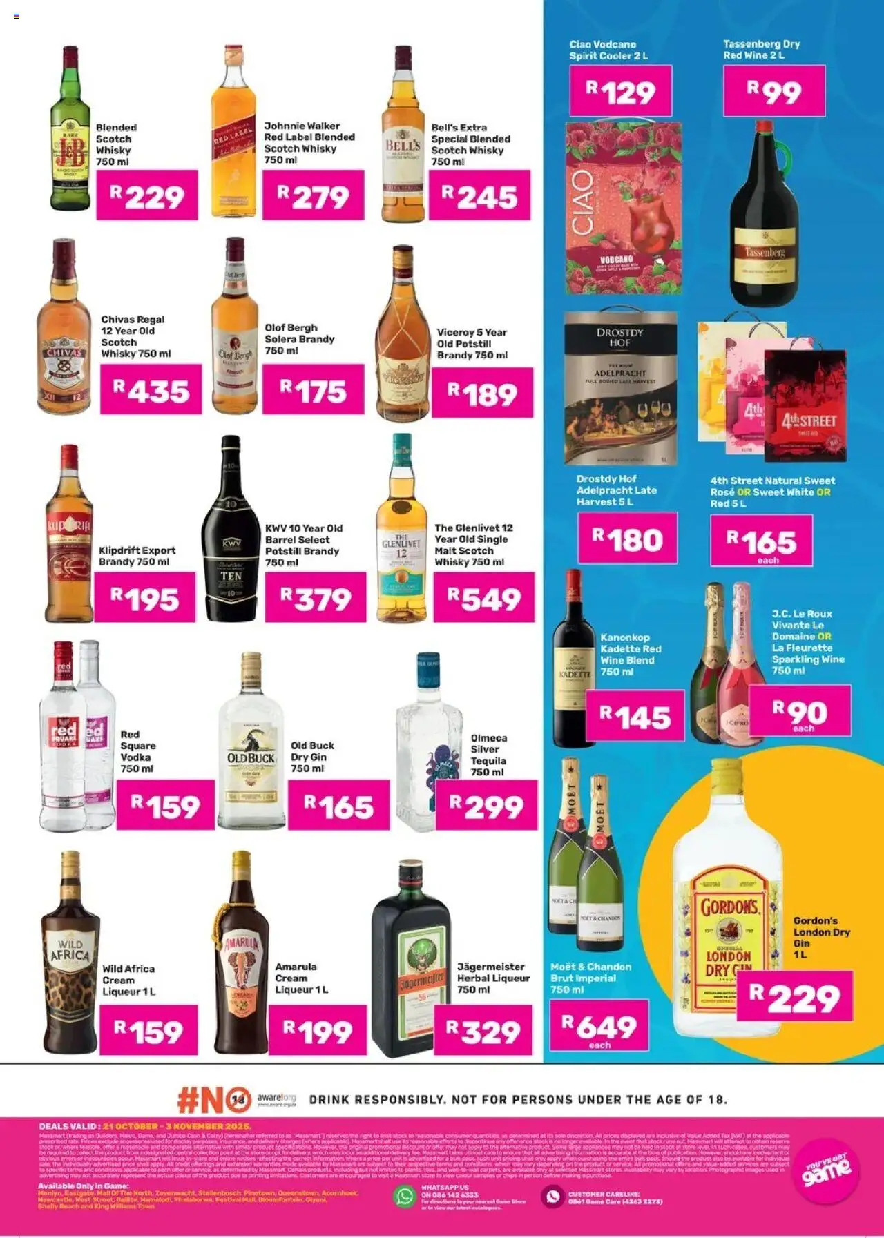 New Game catalogue – valid from 21.10.2025 | Page: 2 | Products: Cooler, Wine, Chips, Stock
