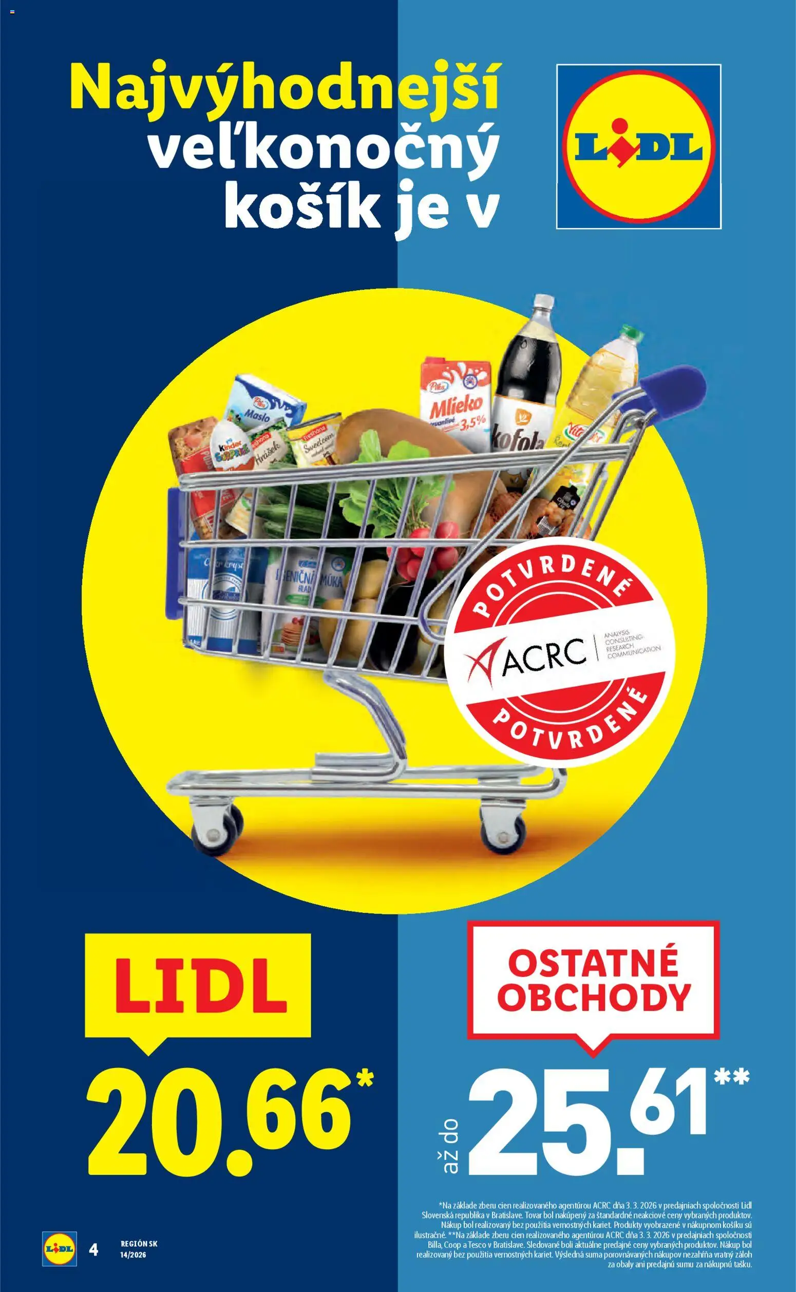 Nové Lidl akcie – leták je platný od 30.03.2026 | Strana: 4 | Produkty: Mlieko, Pšeničná múka, Kinder Surprise, Múka