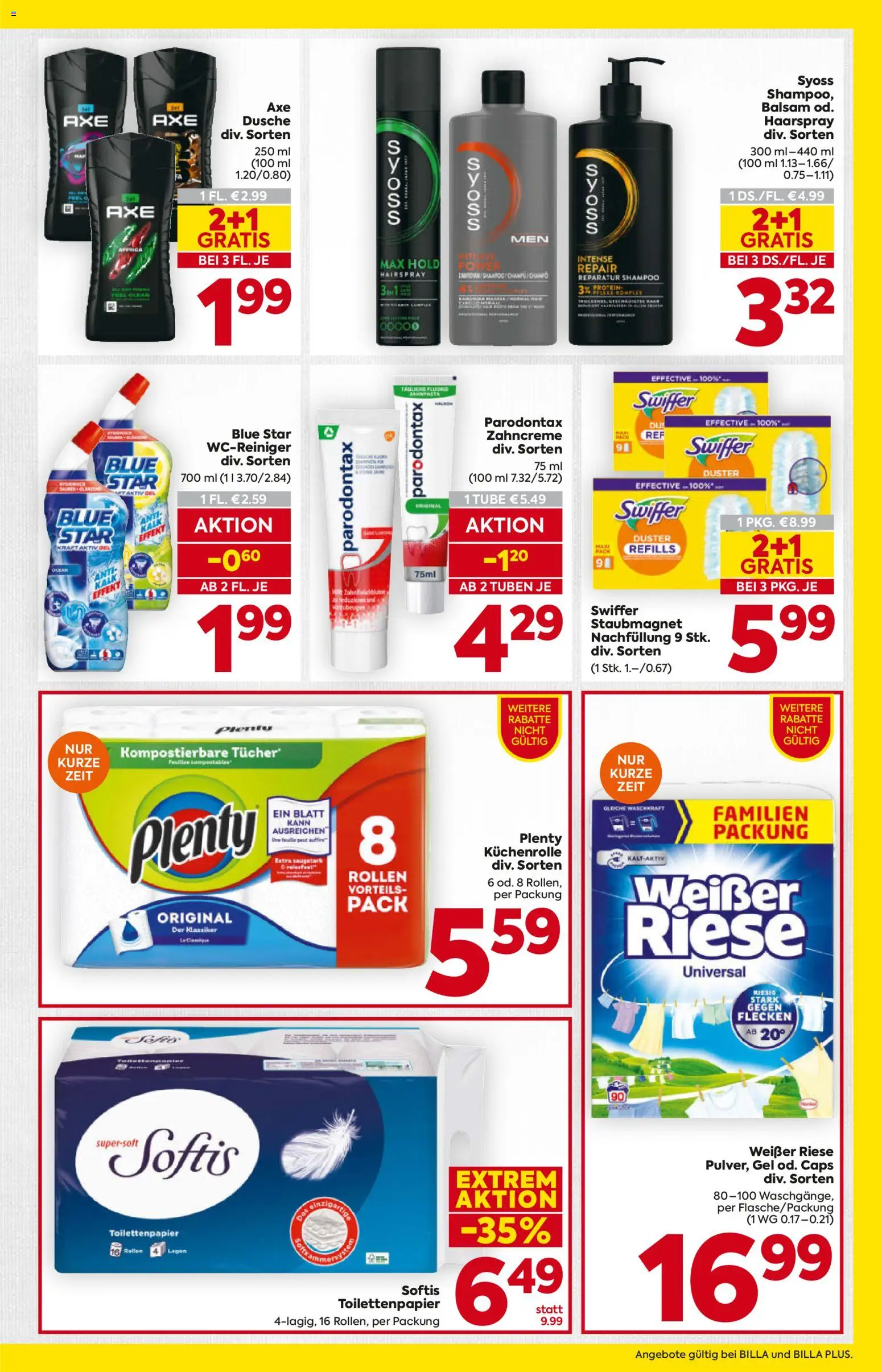 Billa - Flugblatt gültig ab 07.04.2026 | Seite: 15 | Produkte: Dusche, Shampoo, Haarspray