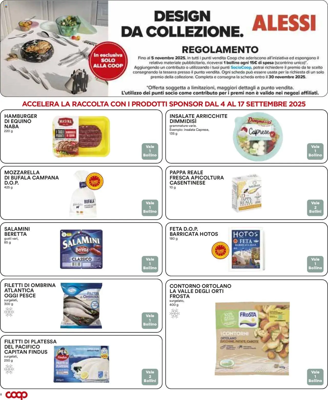 Volantino COOP del 04.09.2025 | Pagina: 8 | Prodotti: Pesce, Insalata, Carote, Feta