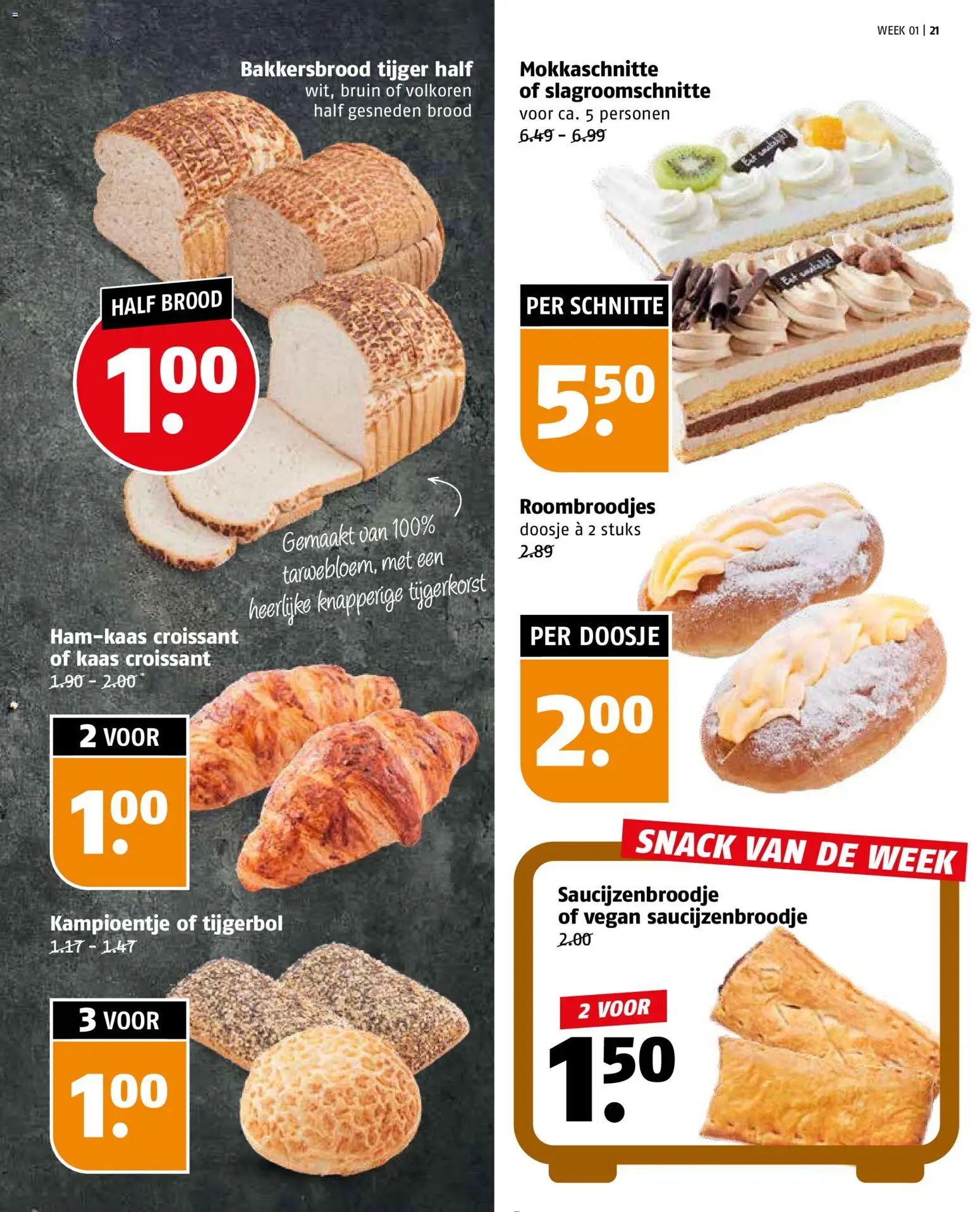 {H1} | Pagina: 21 | Producten: Kaas, Brood