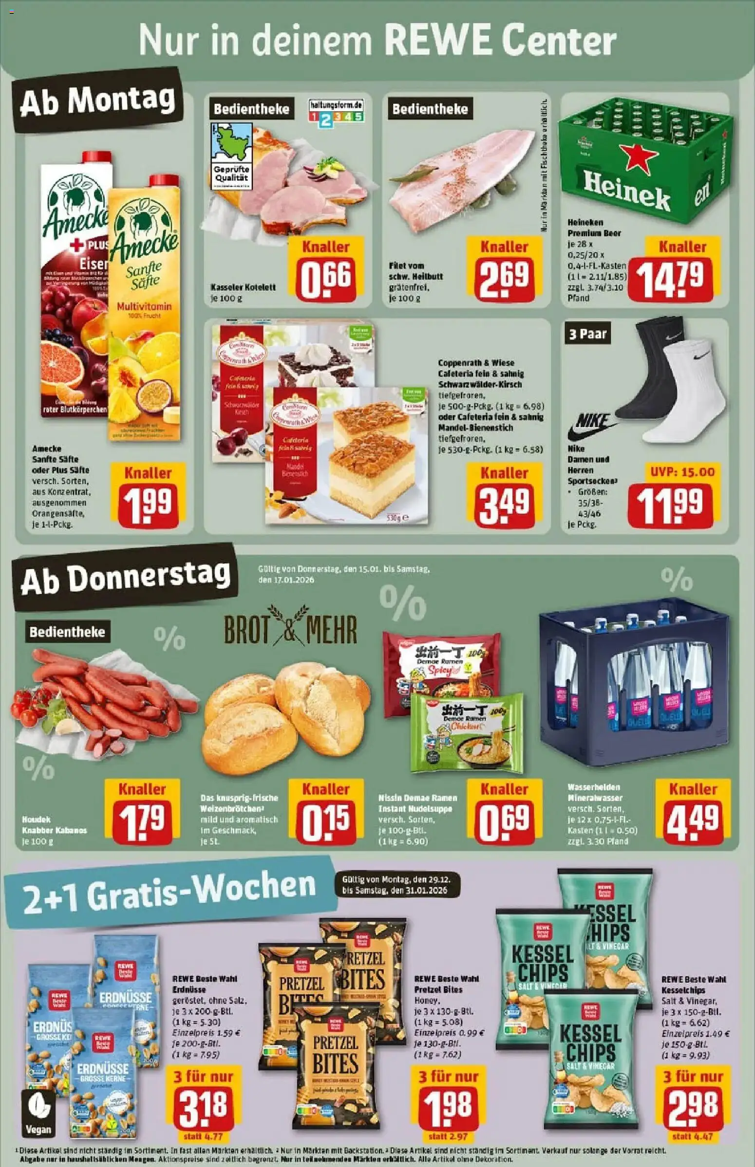 Rewe prospekt Buxtehude	 – gültig ab 11.01.2026 | Seite: 3 | Produkte: Erdnüsse, Mineralwasser, Heineken, Brot