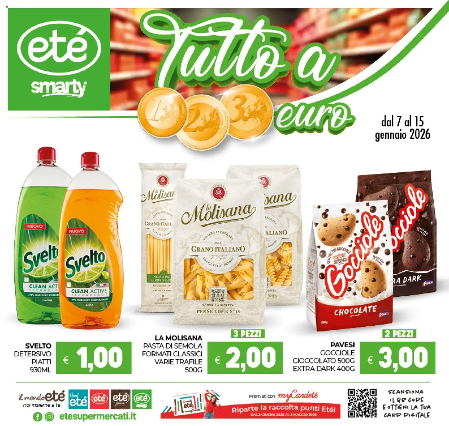 Volantino Eté del 07.01.2026 | Pagina: 1 | Prodotti: Cioccolato, Tè, Pasta, Penne