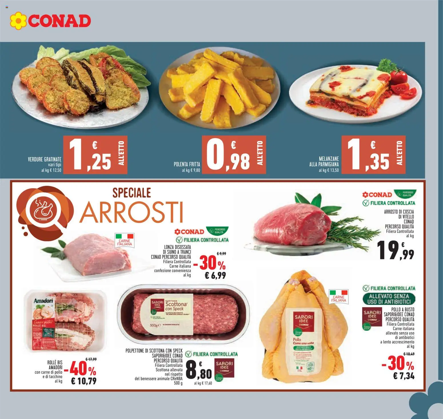 Volantino Conad del 06.11.2025 | Pagina: 13 | Prodotti: Pollo, Suino, Tacchino, Vitello
