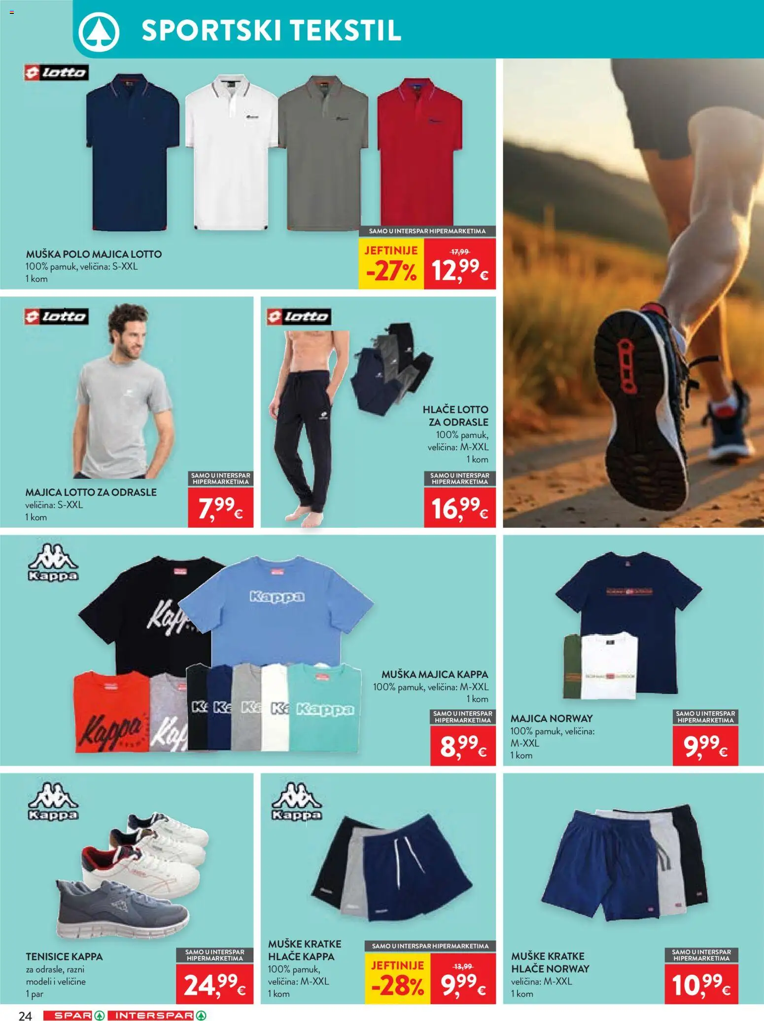 Spar katalog | vrijedi od 08.04.2026 | Stranica: 28 | Proizvodi: Majica, Hlače, Tenisice