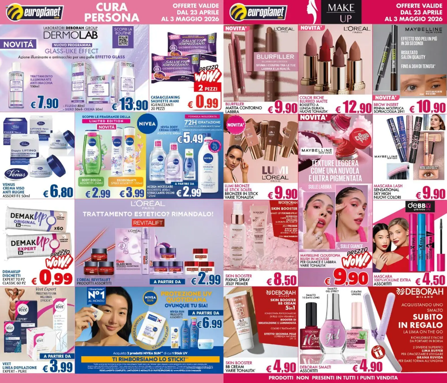 Volantino Europlanet Casa del 23.04.2026 | Pagina: 3 | Prodotti: Mascara, The, Borsa, Doccia