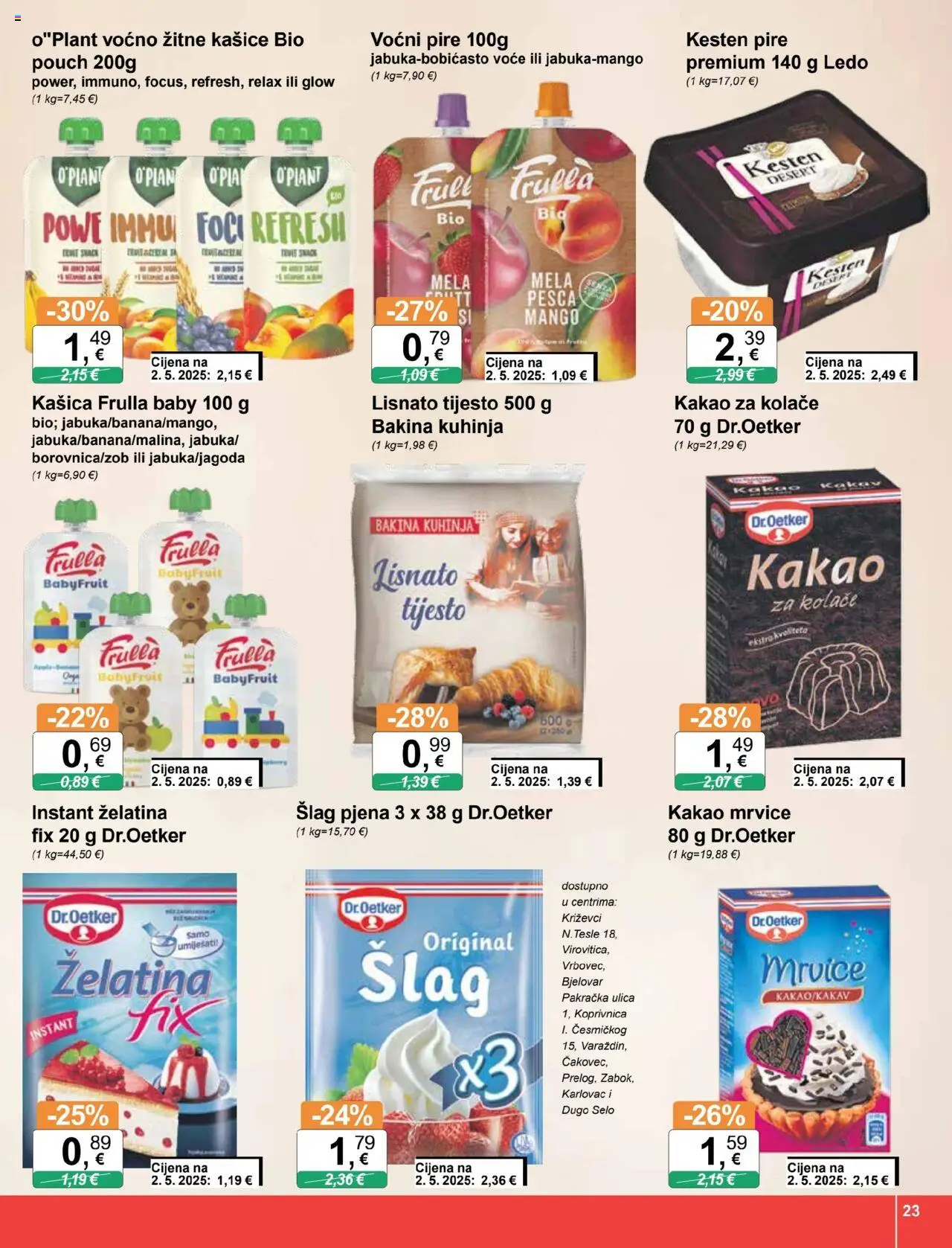 KTC katalog | vrijedi od 15.10.2025 | Stranica: 23 | Proizvodi: Lisnato tijesto, Mango, Kašice, Šlag
