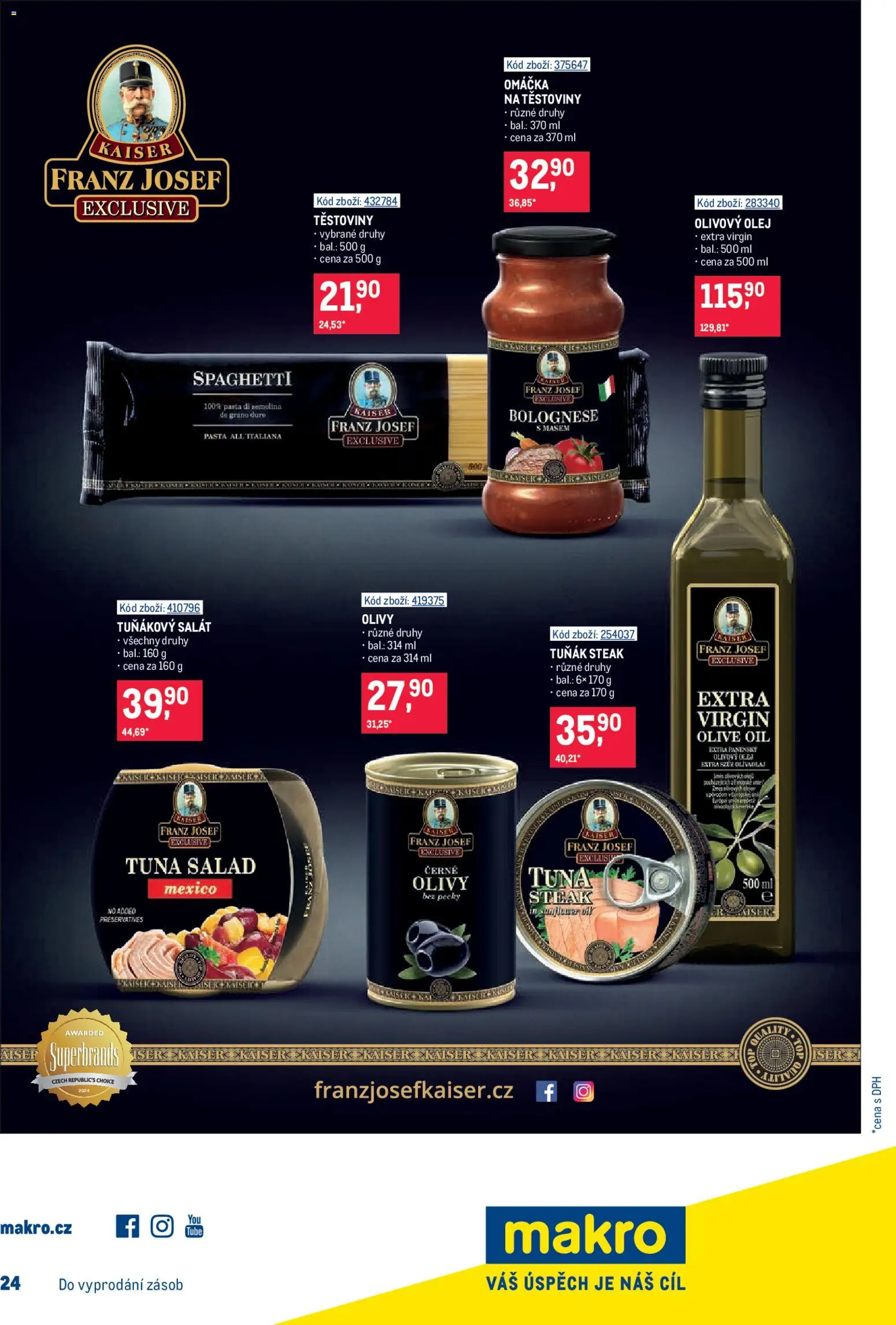 Makro leták - Maloobchod od 05.11.2025 | Strana: 17 | Produkty: Olivový olej, Extra panenský olivový olej, Těstoviny, Salát