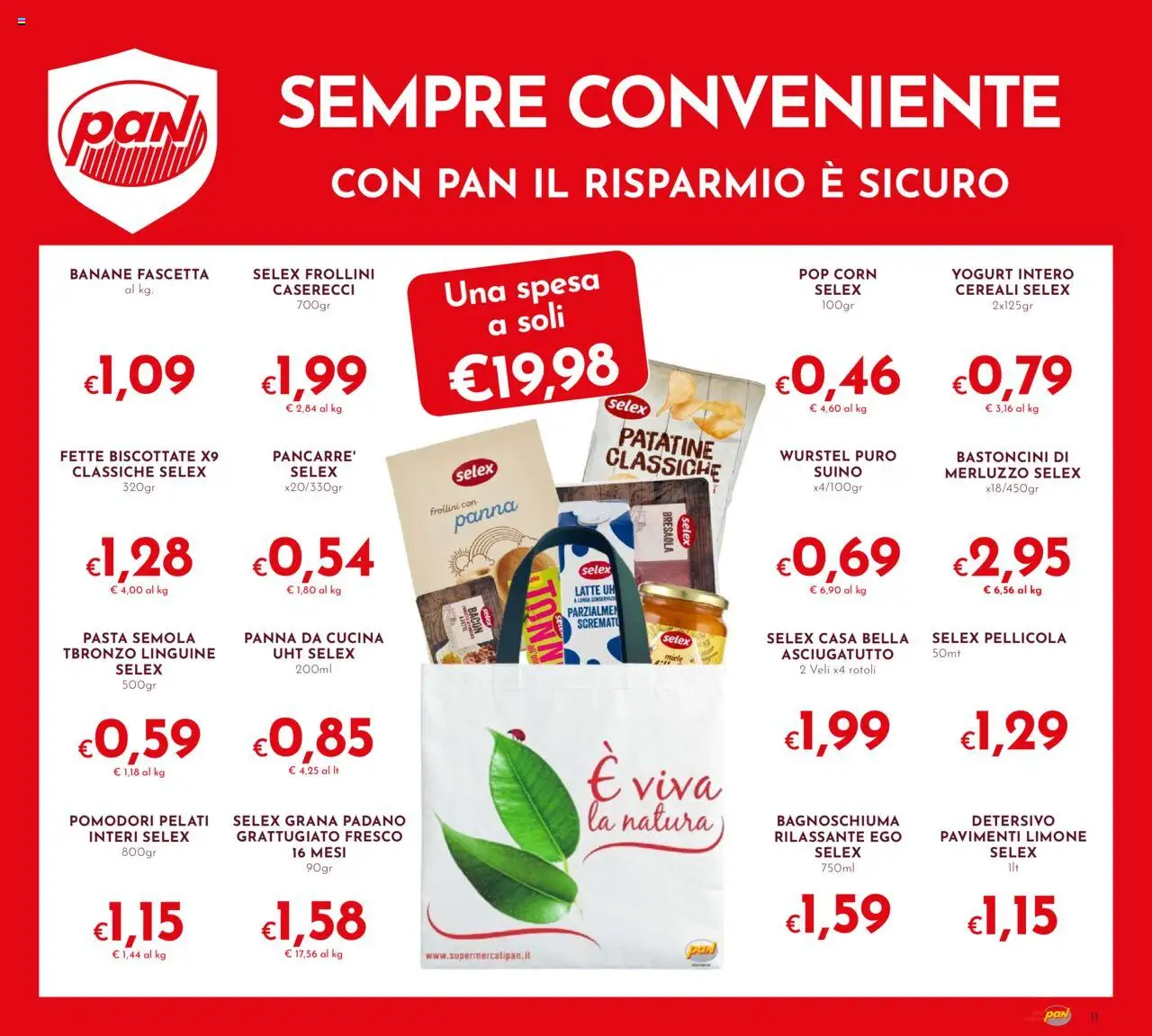 Volantino Pan del 23.10.2025 | Pagina: 11 | Prodotti: Yogurt, Limone, Asciugatutto, Pop corn