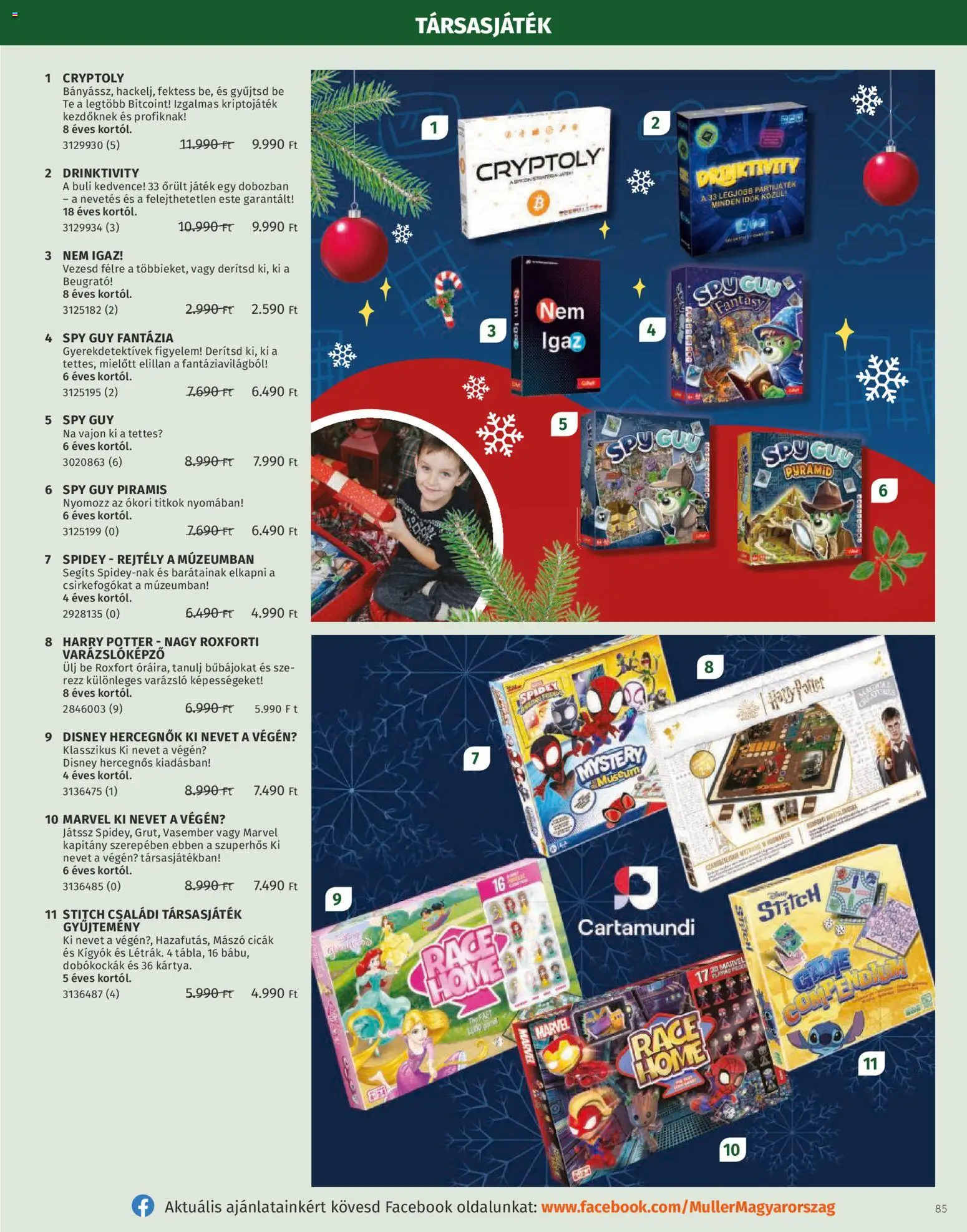 Müller akciós ujság - amely érvényes a következő dátumtól: 27.10.2025 | Oldal: 85 | Termékek: Játék, Társasjáték