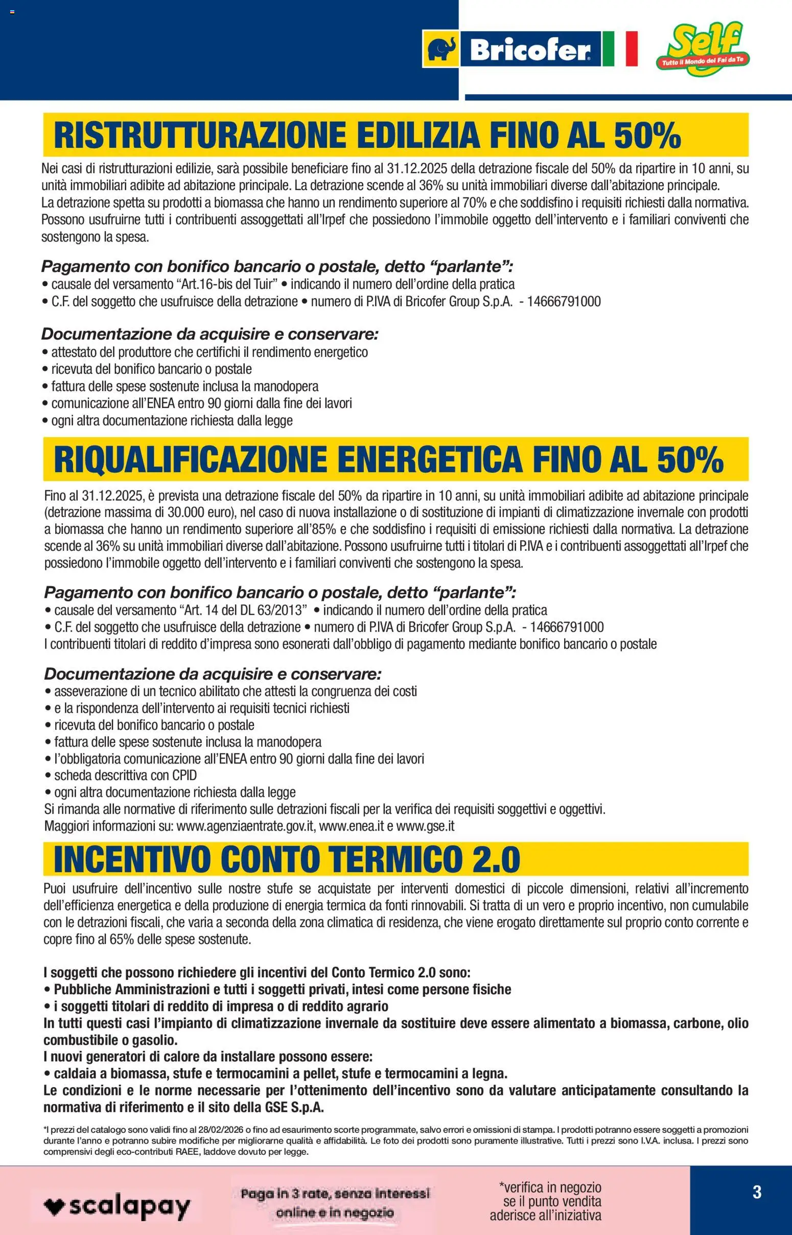 Volantino Self del 22.10.2025 | Pagina: 3 | Prodotti: Tè, Caldaia, Olio