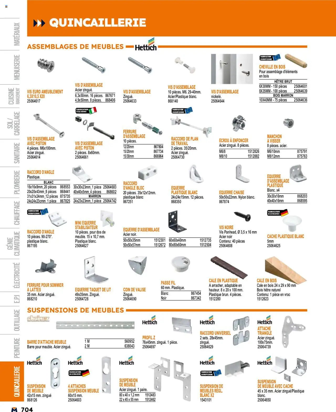  | Page: 704 | Produits: Suspension, Lit, Chaise, Valise