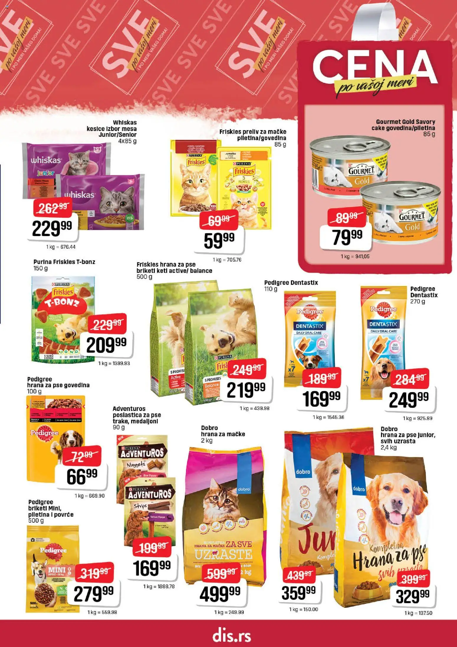 Super DIS katalog - važi od 06.11.2025 | Strana: 23 | Proizvode: Govedina, Pedigree, Hrana za pse, Whiskas