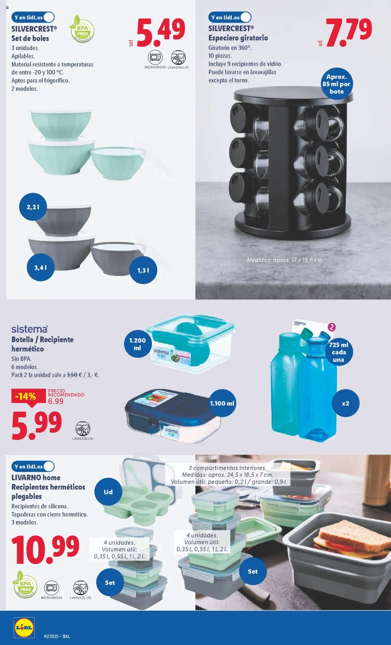 Lidl catálogo de bazar MAD │ válido desde el 06.10.2025 | Página: 6 | Productos: Lavavajillas
