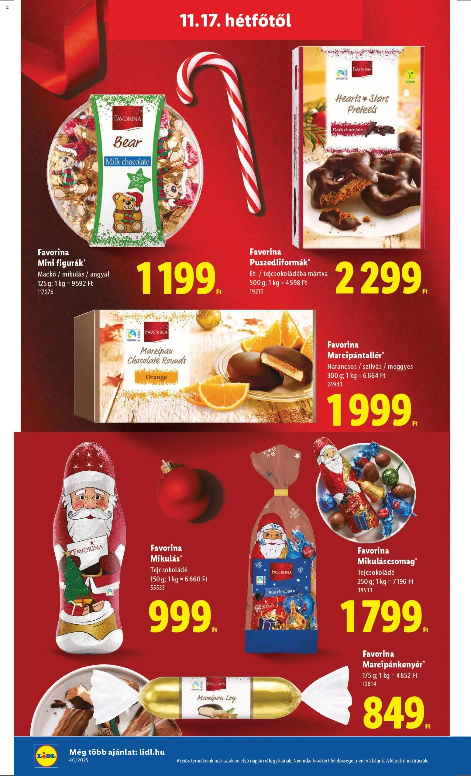 Lidl akciós ujság - amely érvényes a következő dátumtól: 13.11.2025 | Oldal: 46 | Termékek: Tejcsokoládé