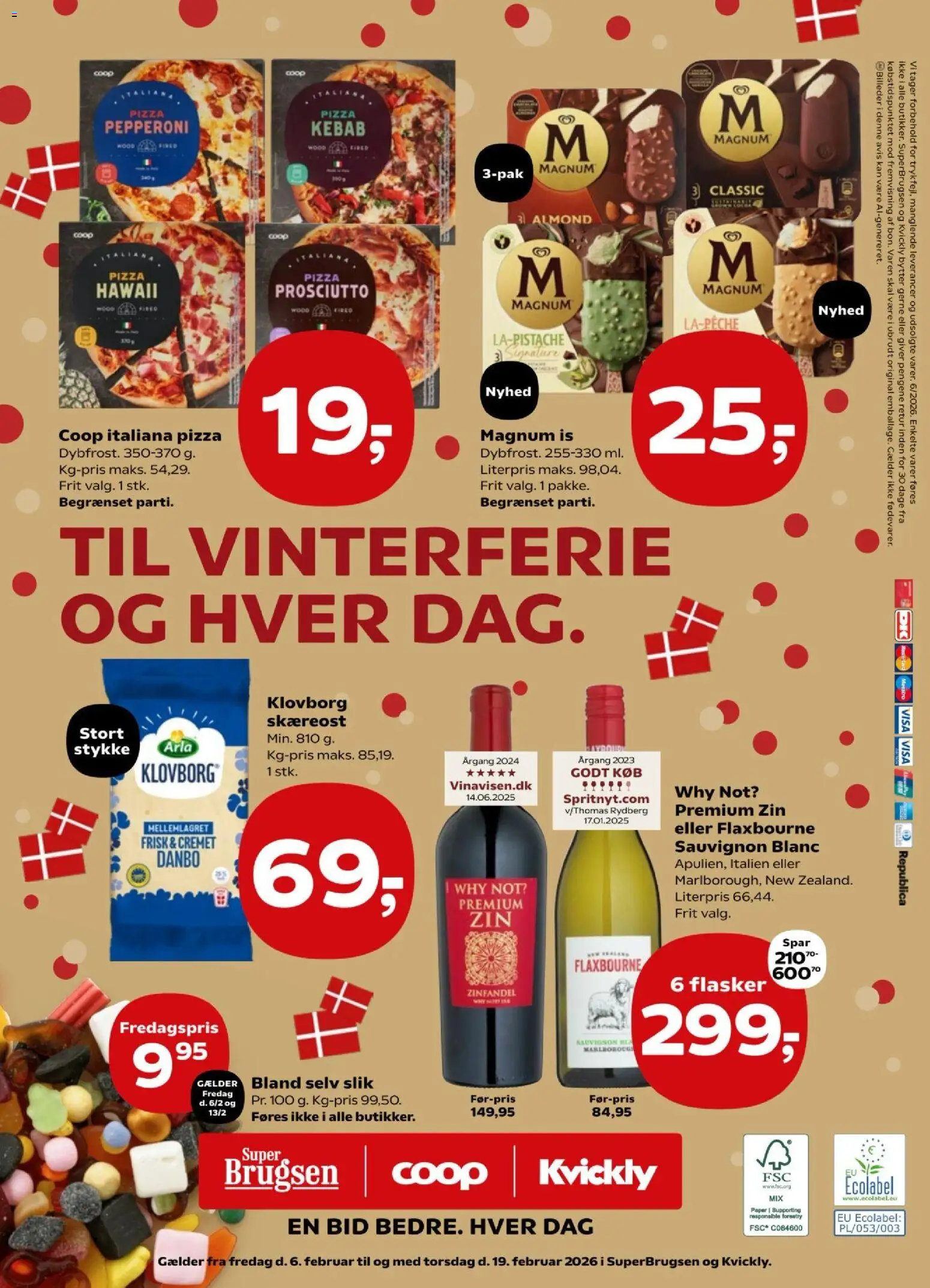Kvickly tilbudsavis – gyldig fra 06.02.2026 | Side: 40 | Produkter: Pizza, Slik, Kebab, Is