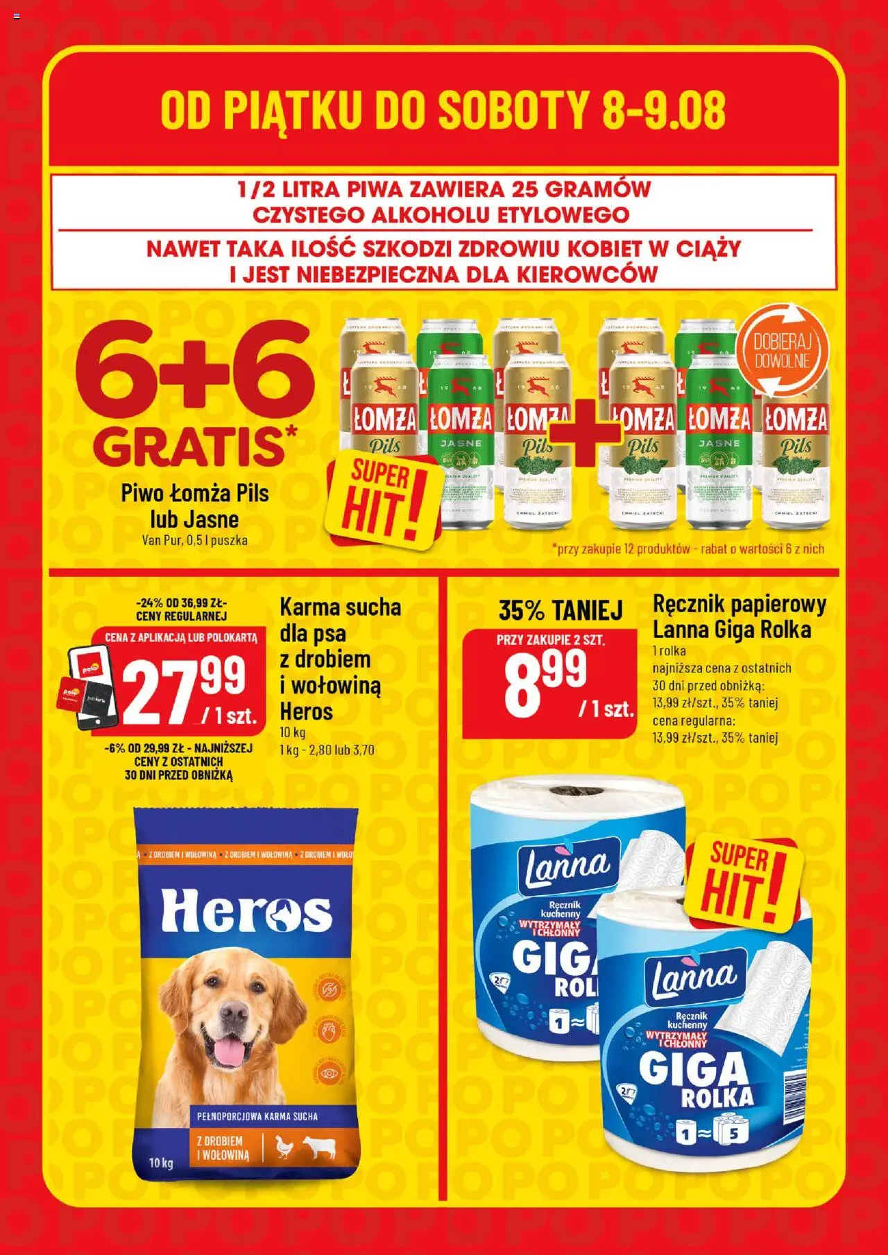 POLOmarket Gazetka - Super Hity od 07.08.2025 | Strona: 8 | Produkty: Piwo, Wołowina, Ręcznik papierowy