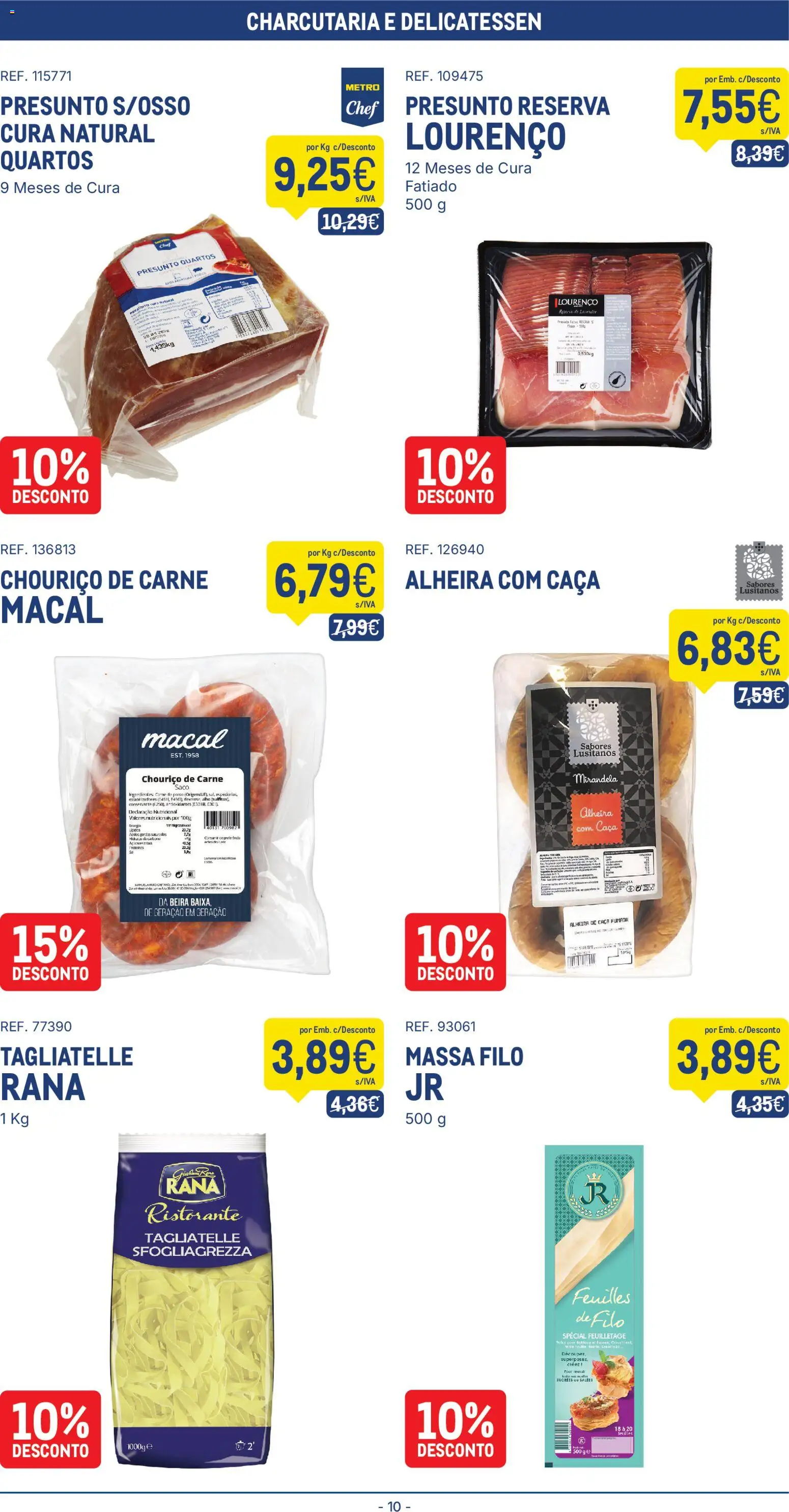Makro folheto │ válido de 24.03.2026 | Página: 10 | Produtos: Presunto, Chouriço, Carne de porco, Alheira
