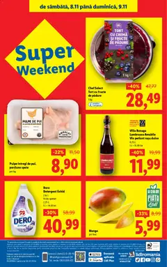 Ofertele Lidl valabile de la 03.11.2025 | Pagină: 54 | Produse: Tort, Cremă, Vin, Fructe