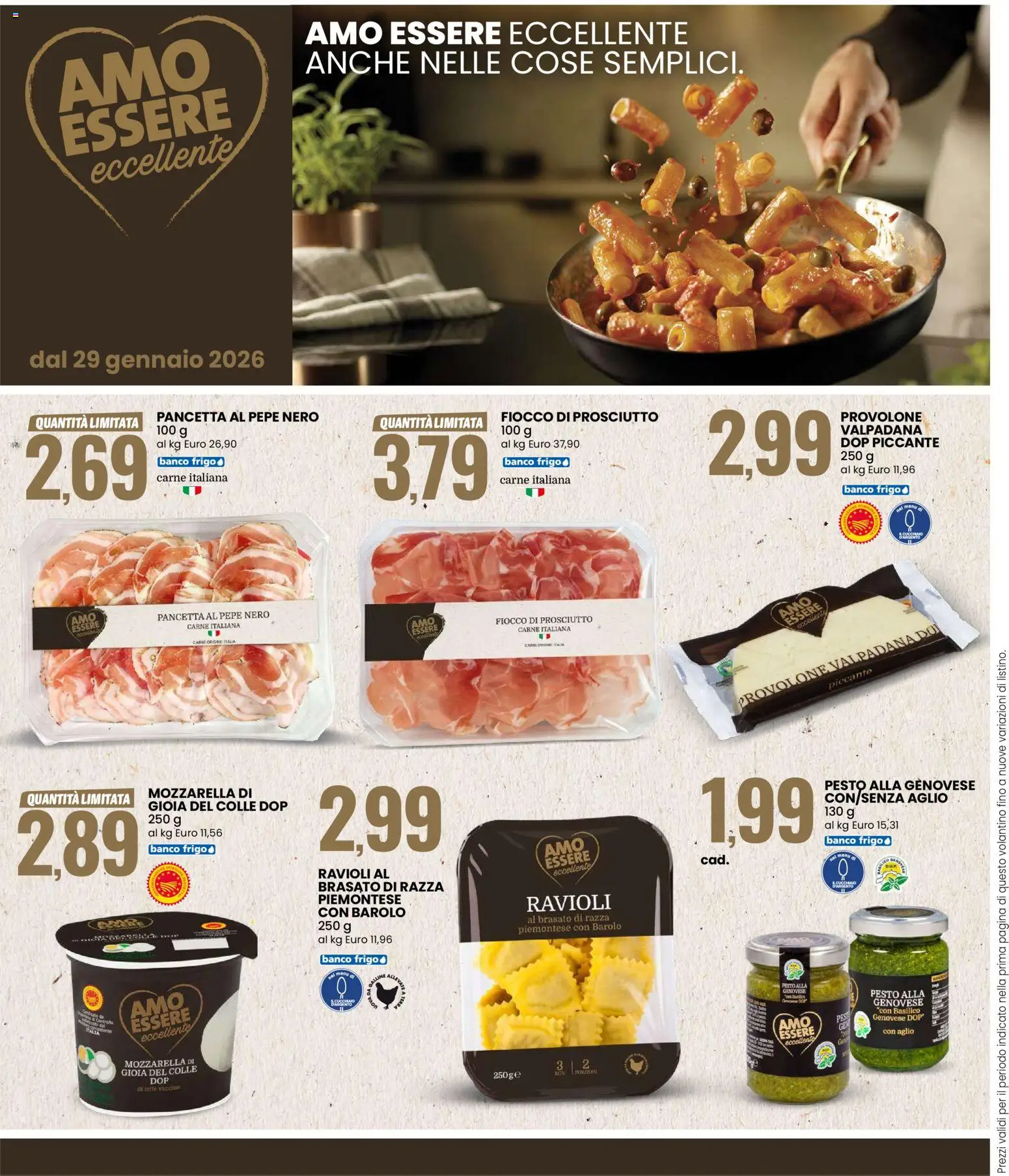 Volantino Eurospin del 29.01.2026 | Pagina: 10 | Prodotti: Provolone, Pancetta, Mozzarella, Aglio