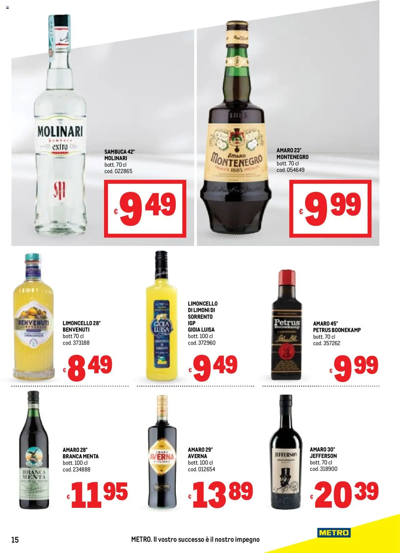 Volantino Metro del 14.08.2025 | Pagina: 15 | Prodotti: Limoncello, Menta, Metro, Amaro