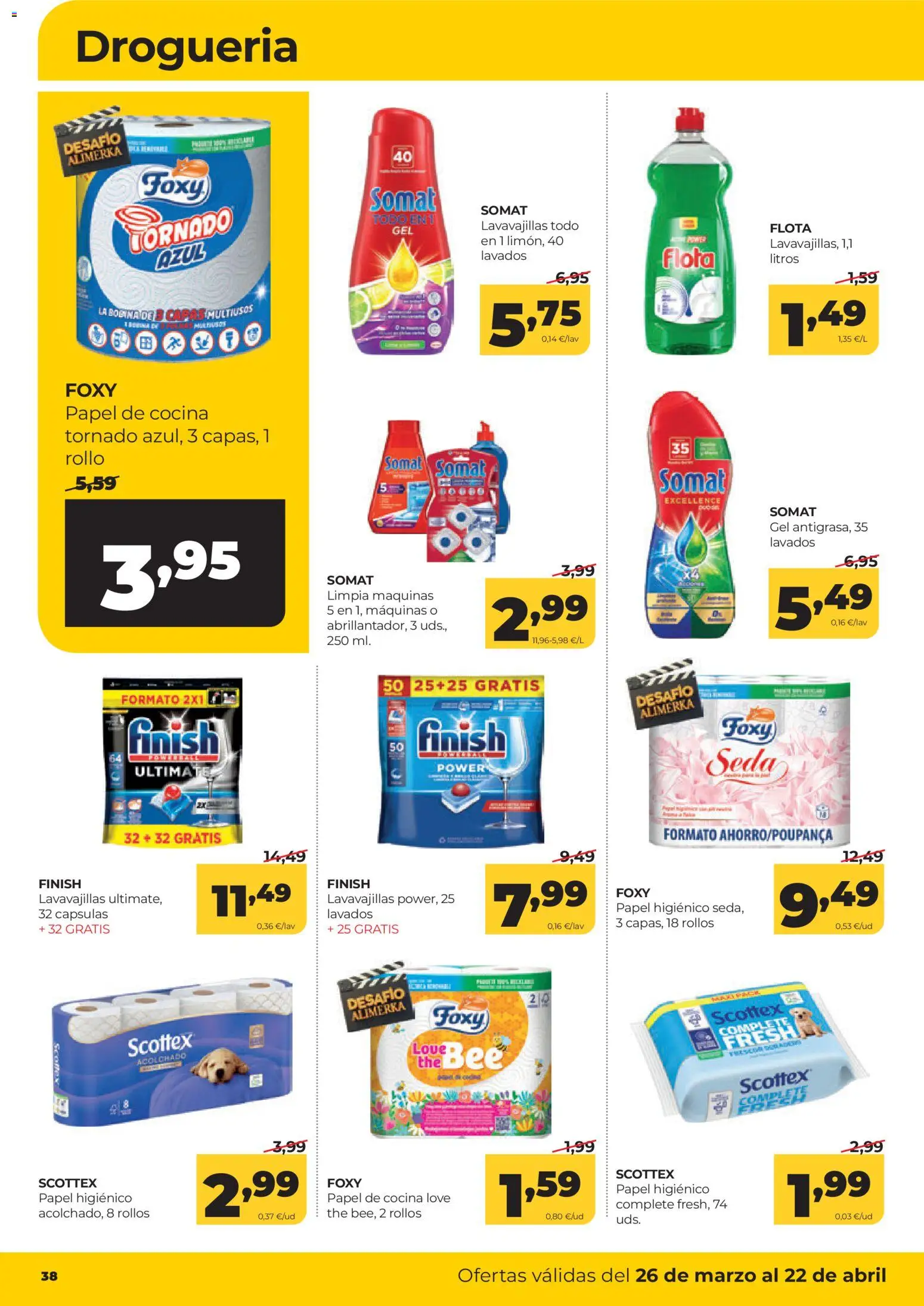 Alimerka folleto Asturias │ válido desde el 26.03.2026 | Página: 40 | Productos: Papel higienico, Cocina, Lavavajillas