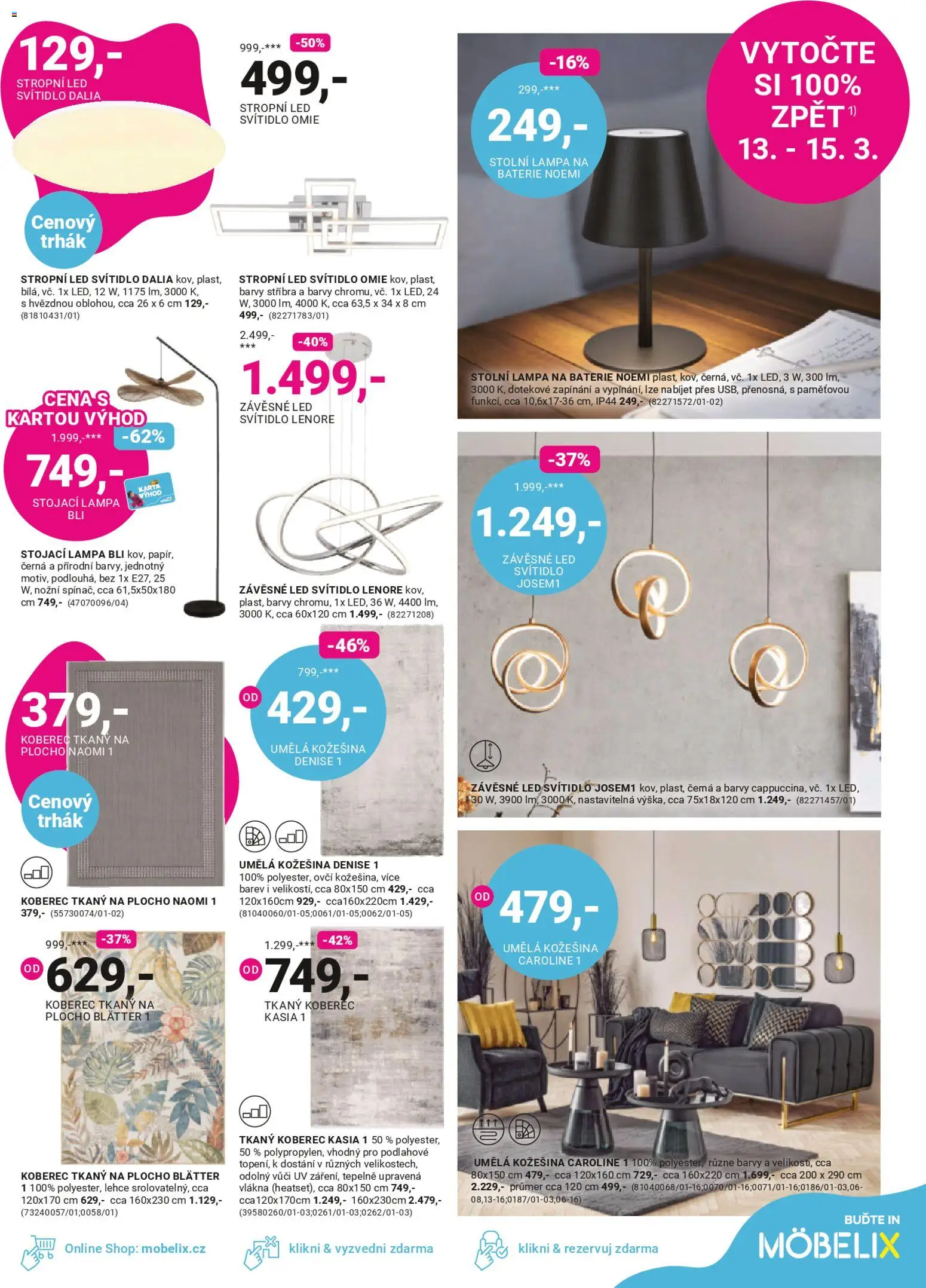 Möbelix leták od 09.03.2026 | Strana: 15 | Produkty: Baterie, Lampa, Barvy, LED