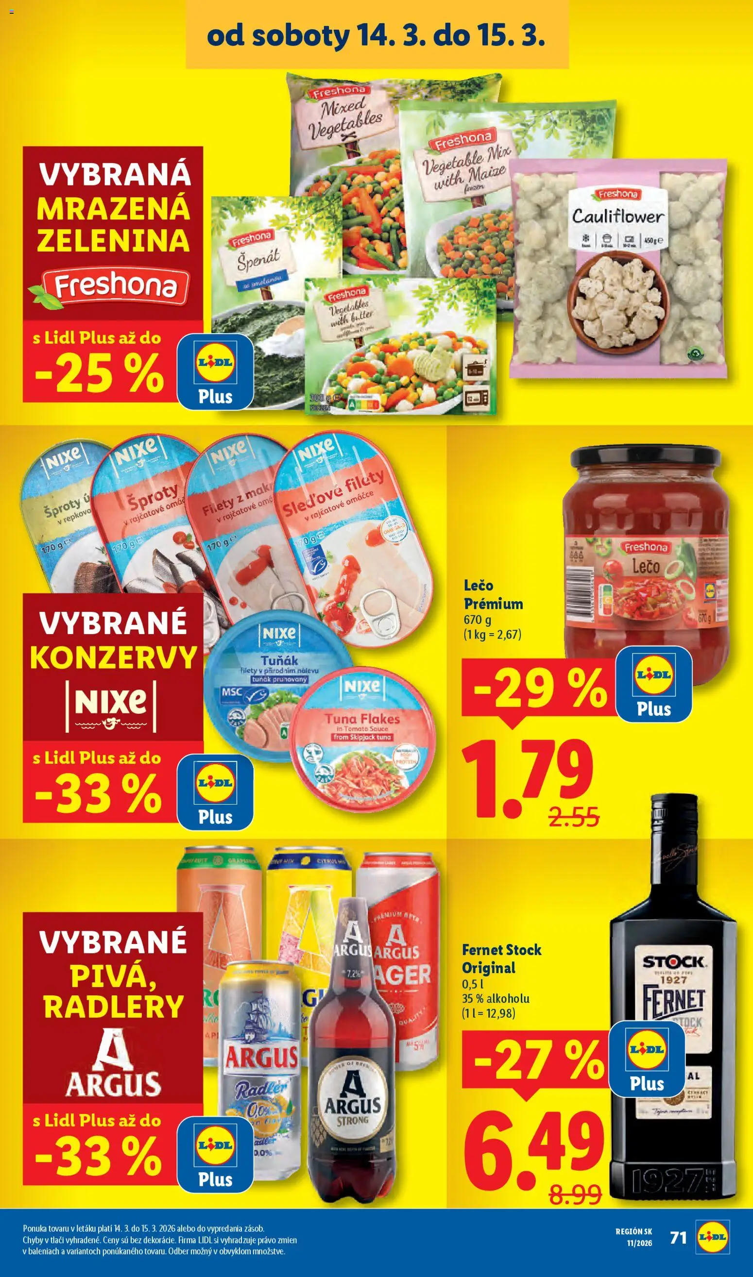 Nové Lidl akcie – leták je platný od 09.03.2026 | Strana: 93 | Produkty: Radler, Fernet, Fernet Stock, Mak