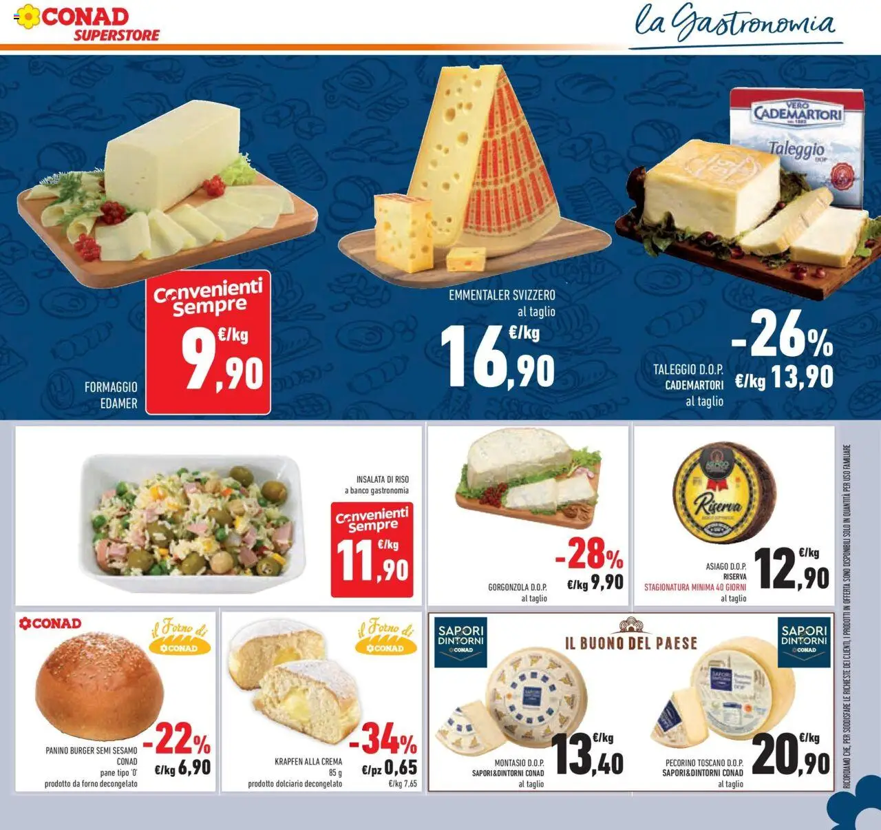 Volantino Conad del 15.07.2025 | Pagina: 11 | Prodotti: Riso, Forno, Gorgonzola, Pecorino