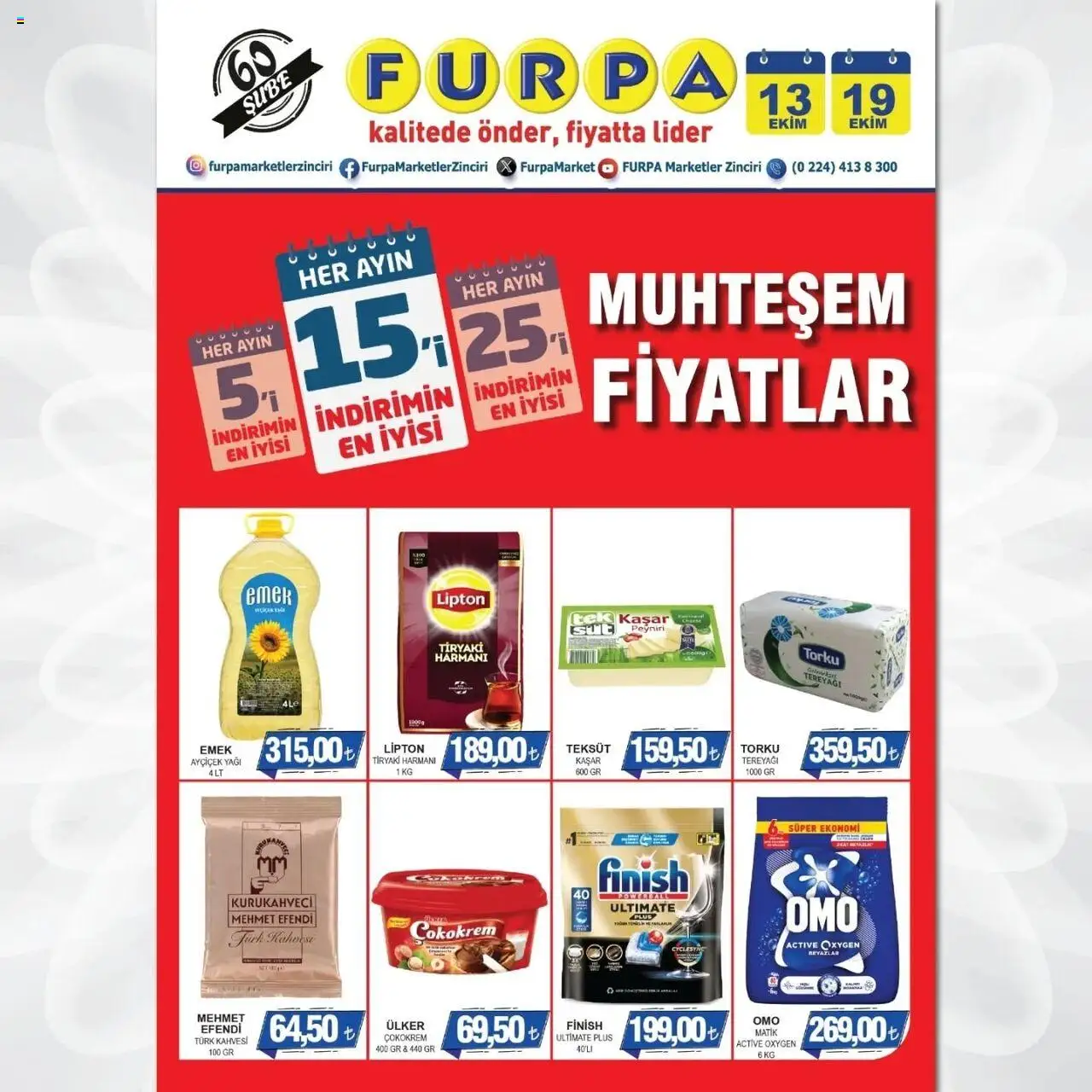 Furpa Katalog - 13.10.2025 tarihinden itibaren geçerlidir | Sayfa: 1 | Ürünler: Tereyağı