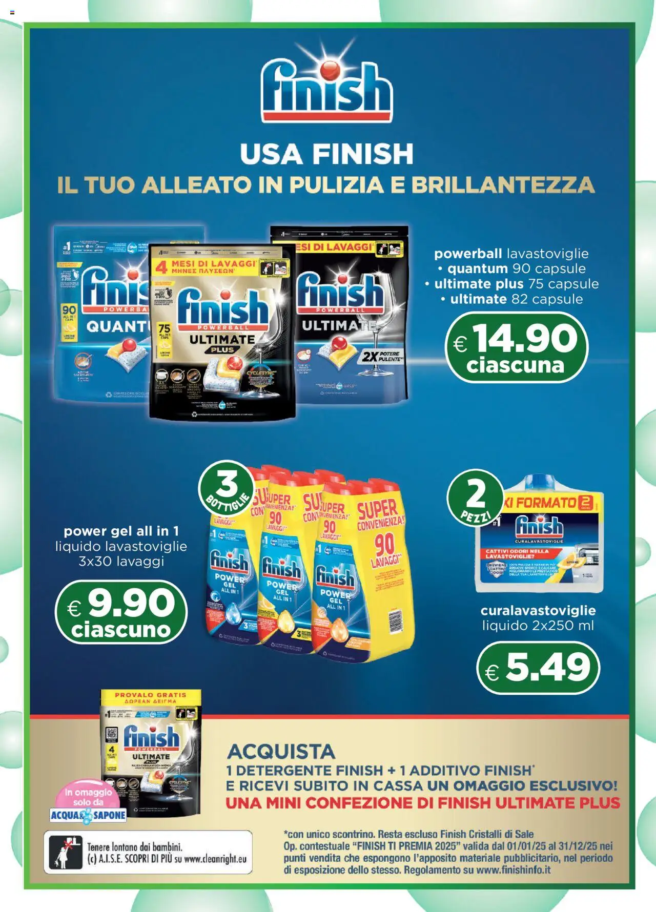 Volantino Acqua e Sapone del 21.09.2025 | Pagina: 3 | Prodotti: Sapone, Detergente, Sale, Lavastoviglie