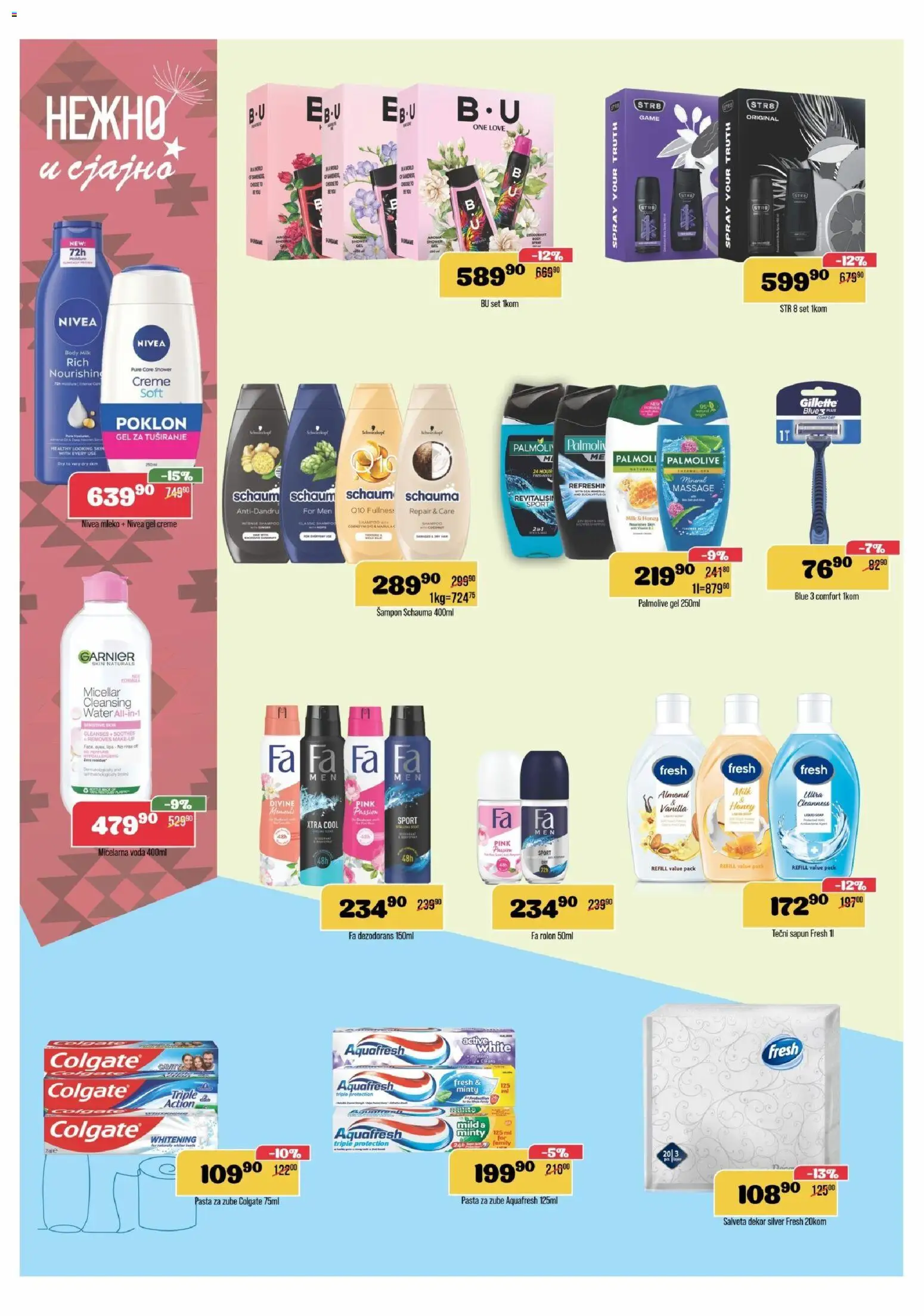 Europrom katalog - važi od 19.11.2025 | Strana: 10 | Proizvode: Colgate, Gillette, Gel za tuširanje, Pasta za zube