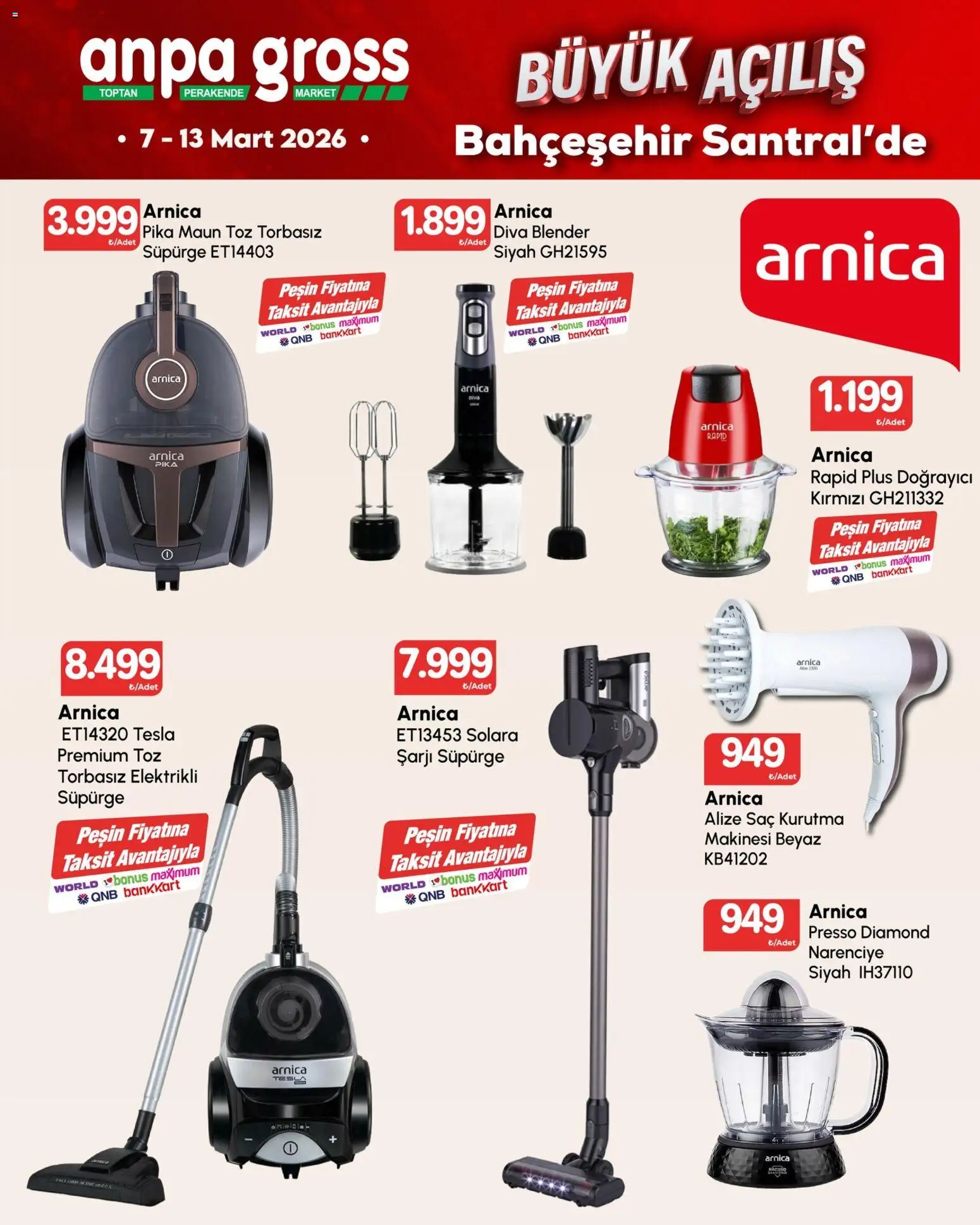 Anpa Gross - Katalog Büyük açılış 5 - 07.03.2026 tarihinden itibaren geçerlidir | Sayfa: 3 | Ürünler: Saç kurutma makinesi, Blender, Kurutma makinesi