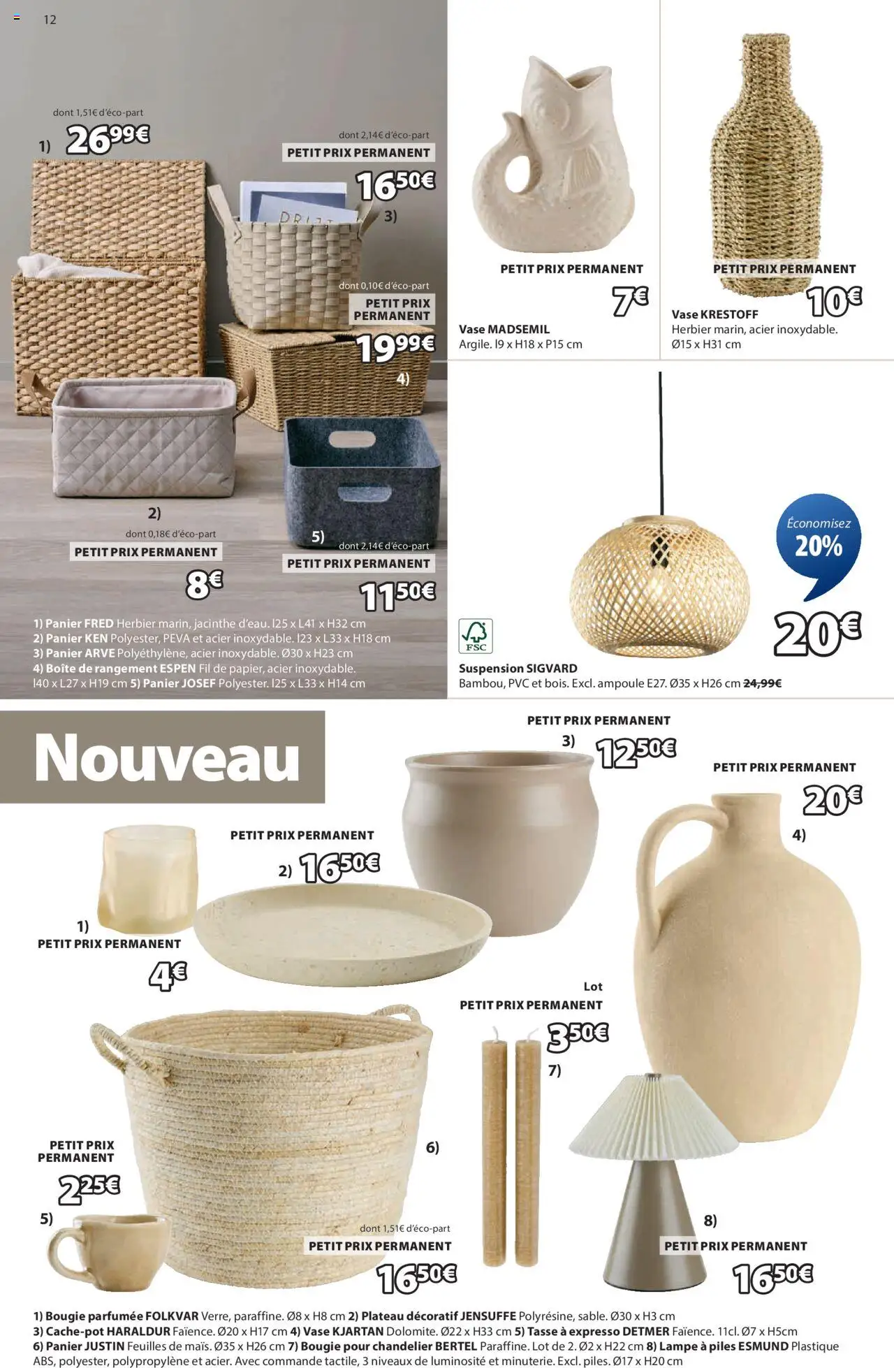  | Page: 12 | Produits: Plateau, Canapé, Fauteuil, Table basse