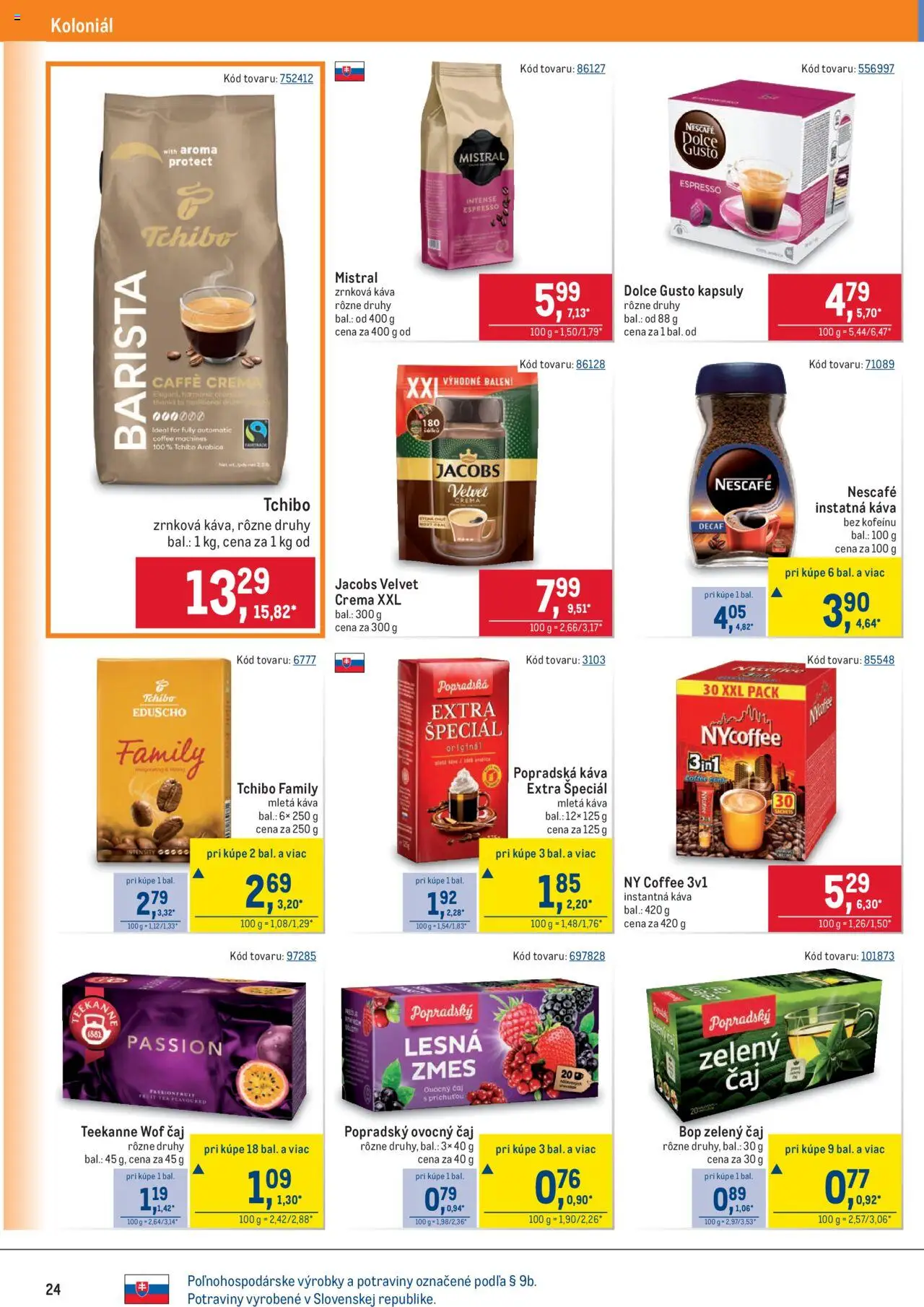 Metro maloobchod │ platný od 16.07.2025 | Strana: 24 | Produkty: Dolce Gusto, Káva, Čaj, Teekanne