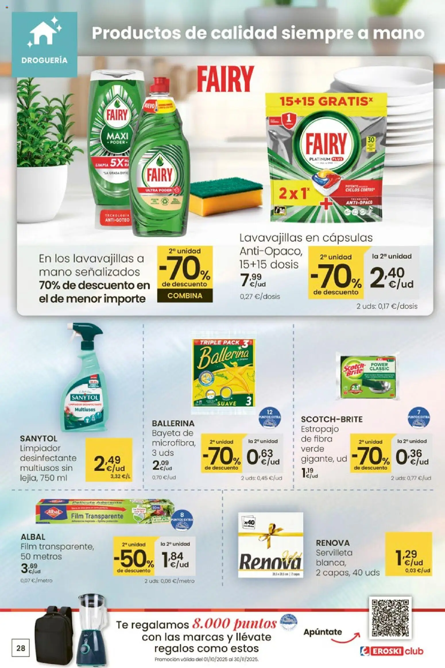 Eroski - Adelántate a la Navidad │ válido desde el 13.11.2025 | Página: 28 | Productos: Té, Lavavajillas