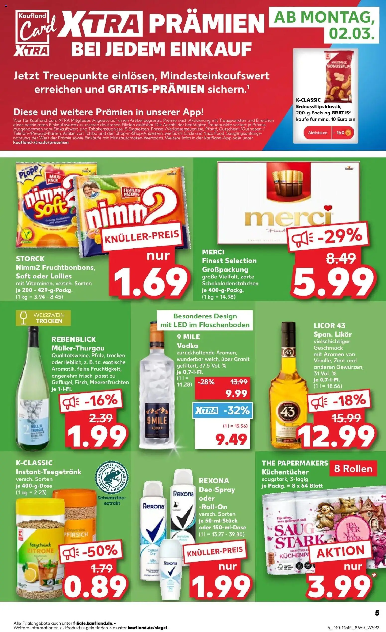 Kaufland Prospekt Stolberg	 – gültig ab 02.03.2026 | Seite: 5 | Produkte: Merci, Likör, Deodorant, Zitrone