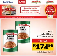 Jumbo Specials │ valid from 24.07.2025 | Page: 7 | Products: Beans, Baked beans, Tomato sauce, Sauce