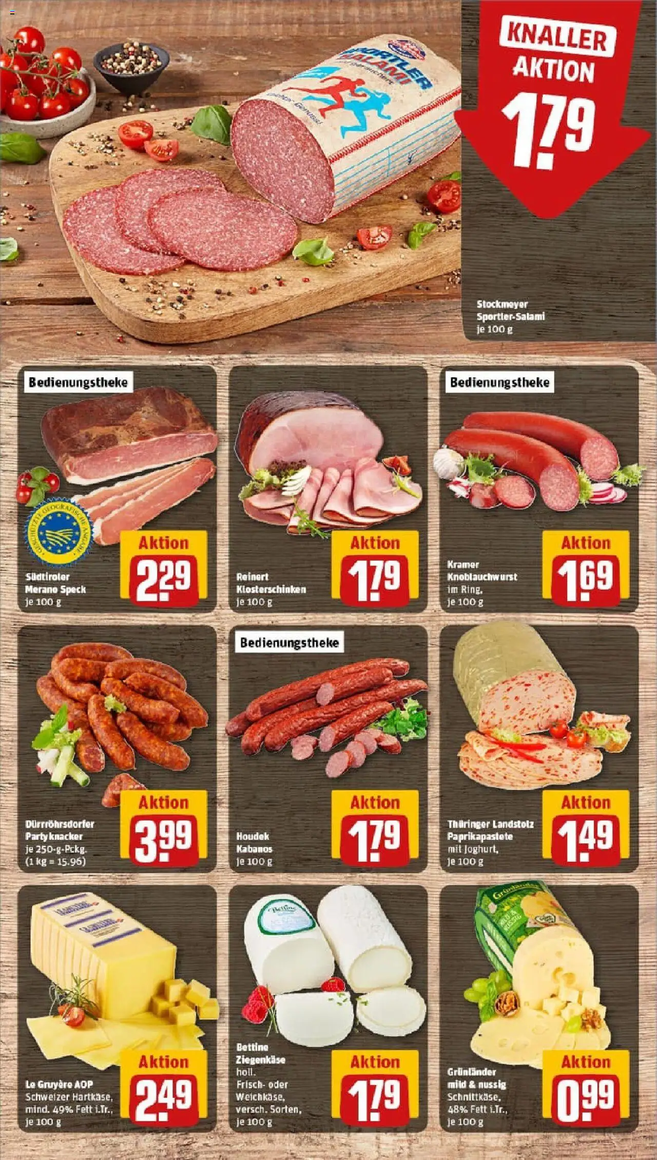 Rewe prospekt Leinefelde-Worbis	 - gültig ab dem 11.08.2025 | Seite: 9 | Produkte: Joghurt, Ziegenkäse, Paprika, Salami