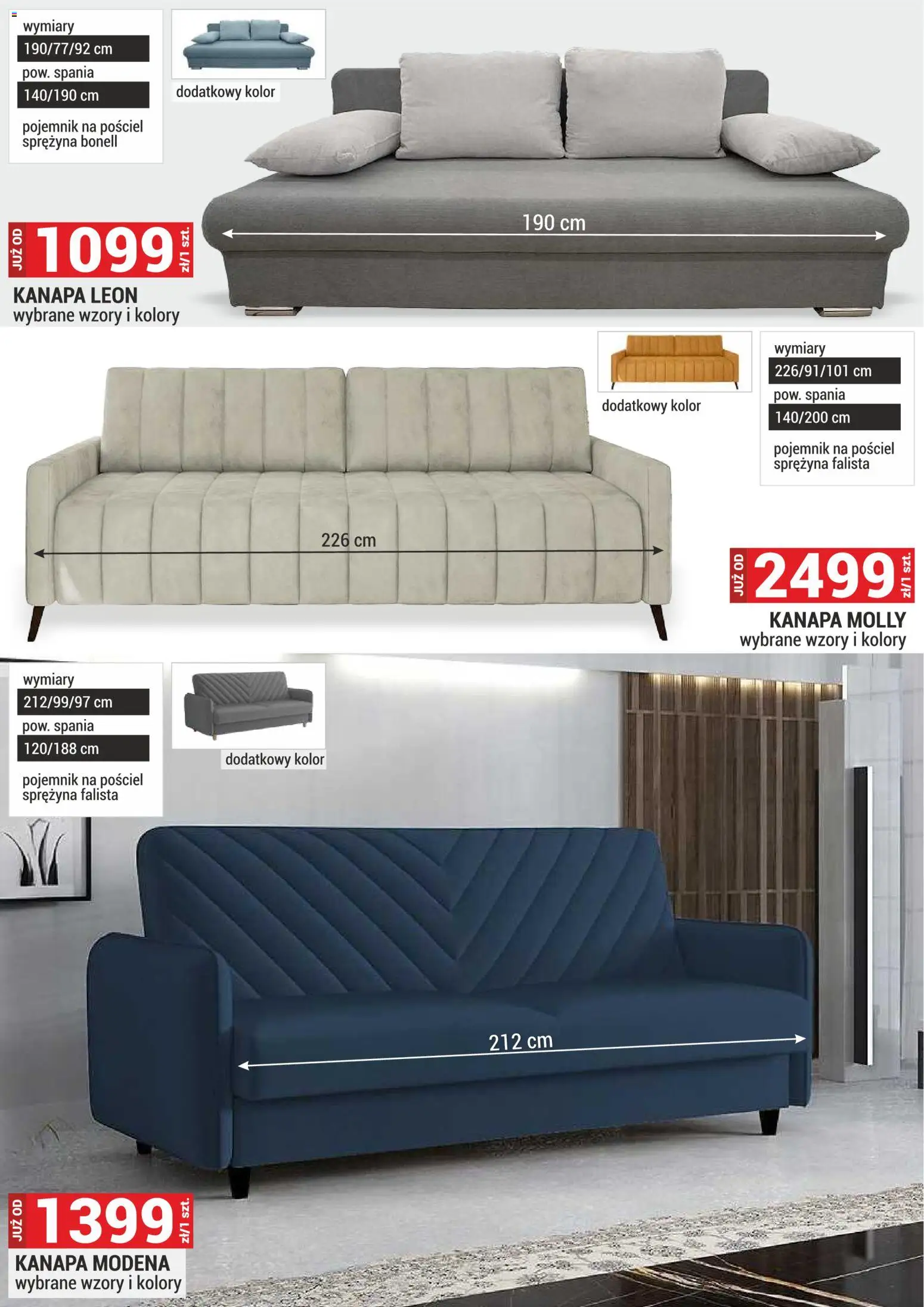 Merkury Market Gazetka - Meble, Wypoczynki, Materace od 02.01.2026 | Strona: 21 | Produkty: Pościel, Kanapa