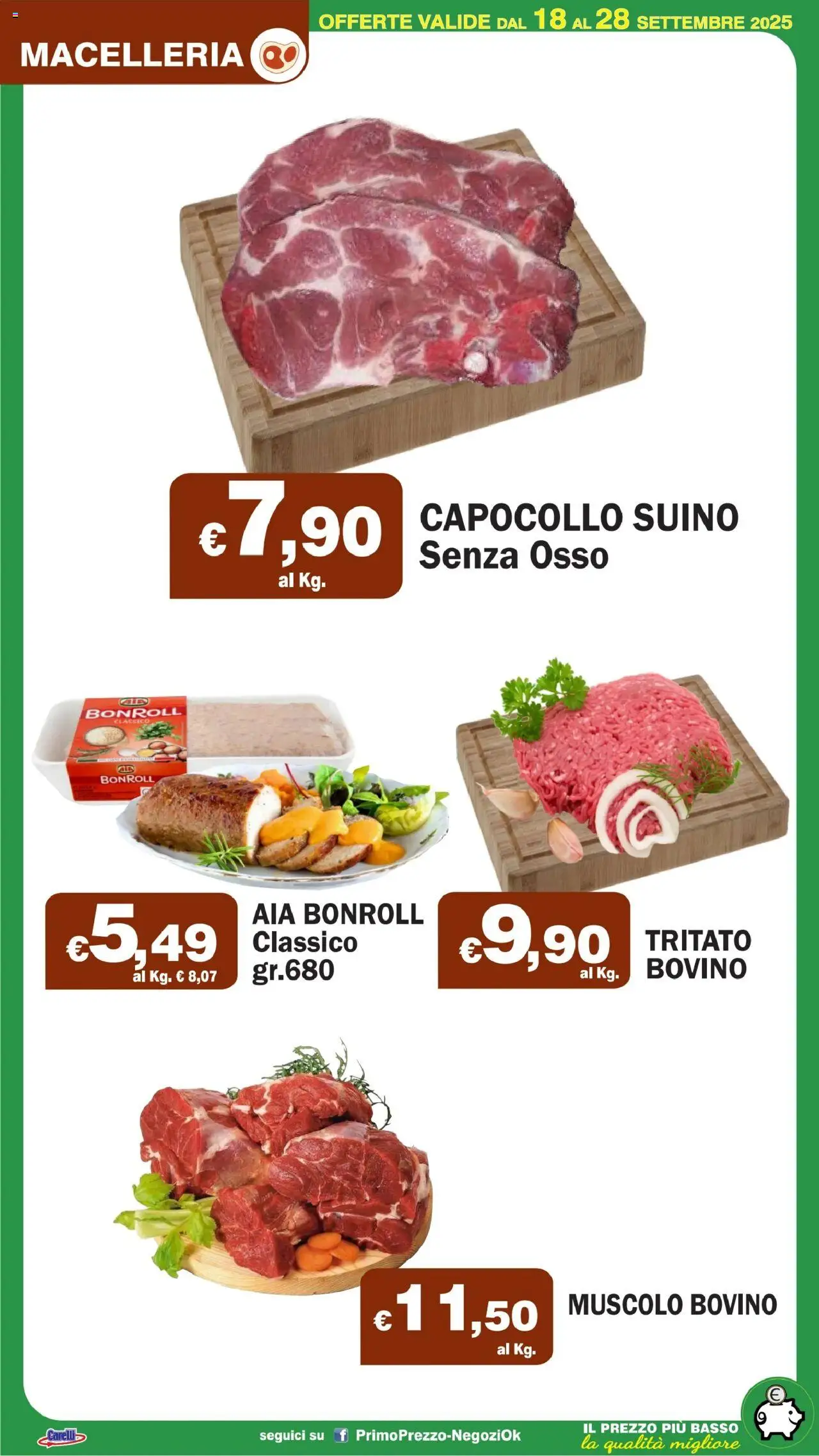 Volantino Primo Prezzo del 18.09.2025 | Pagina: 28