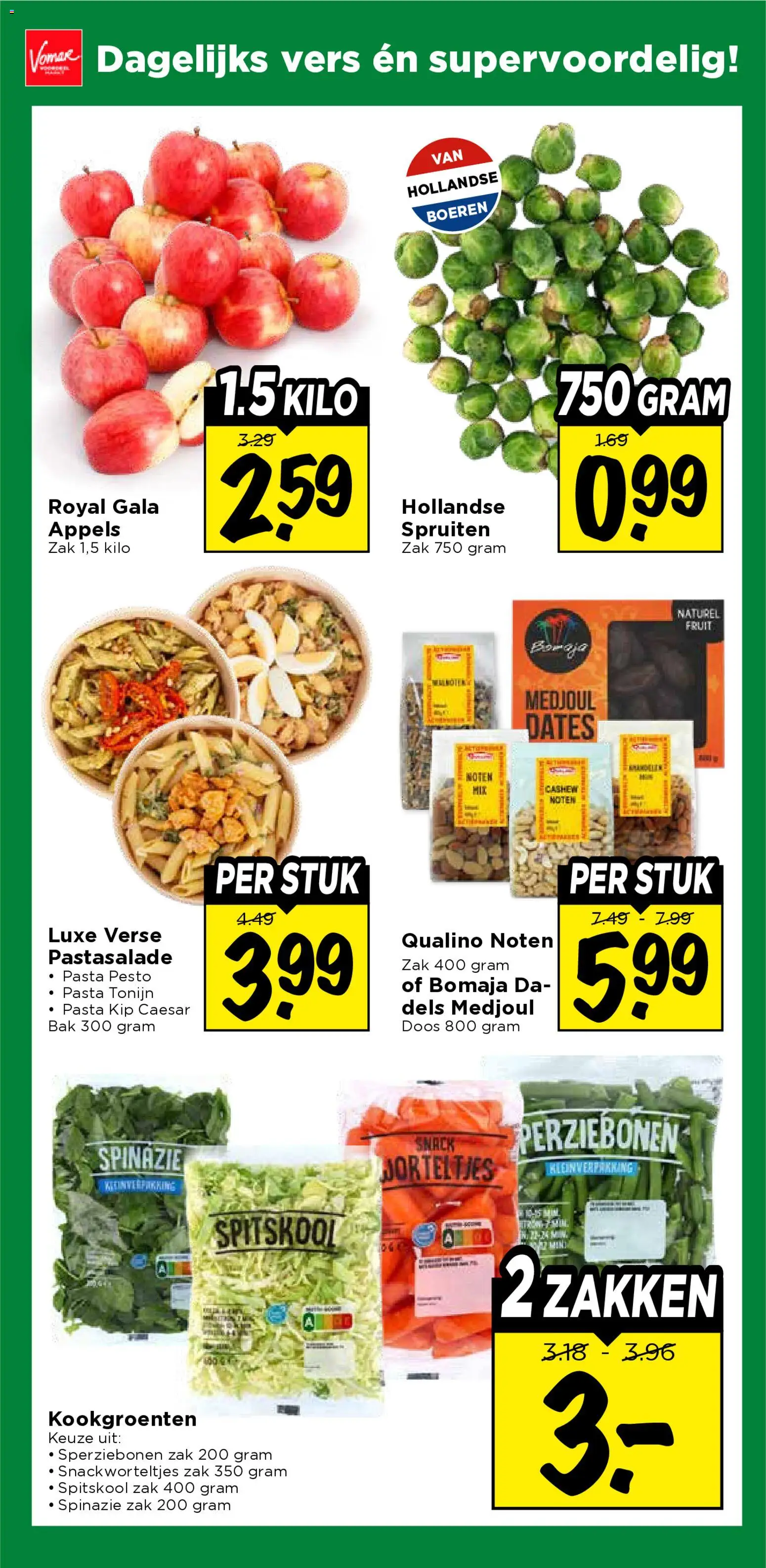 {H1} | Pagina: 6 | Producten: Spinazie, Tonijn, Zak, Fruit