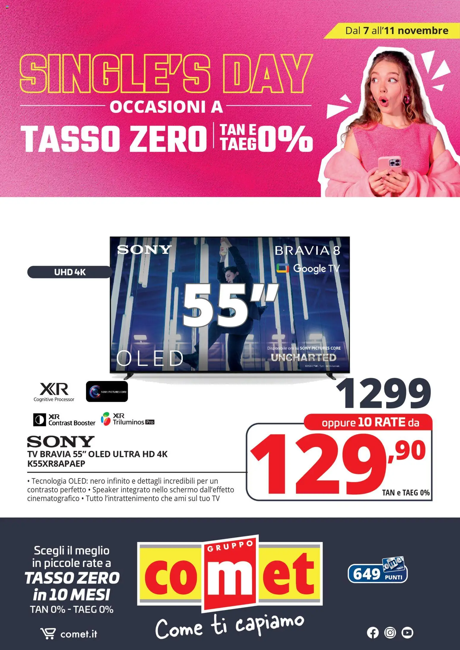 Volantino Comet del 07.11.2025 | Pagina: 41 | Prodotti: Schermo, TV, Speaker