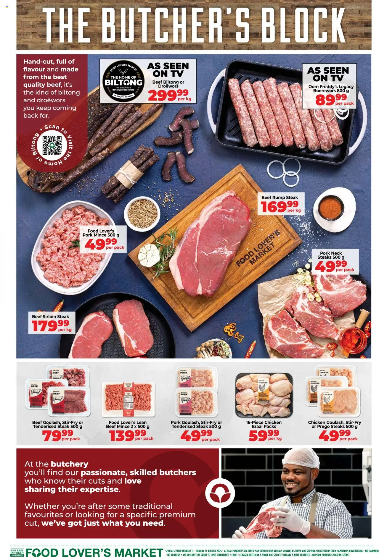 Food Lover's Market Inland Provinces - Specials │ valid from 11.08.2025 | Page: 3 | Products: TV, Steak, Boerewors, Pork