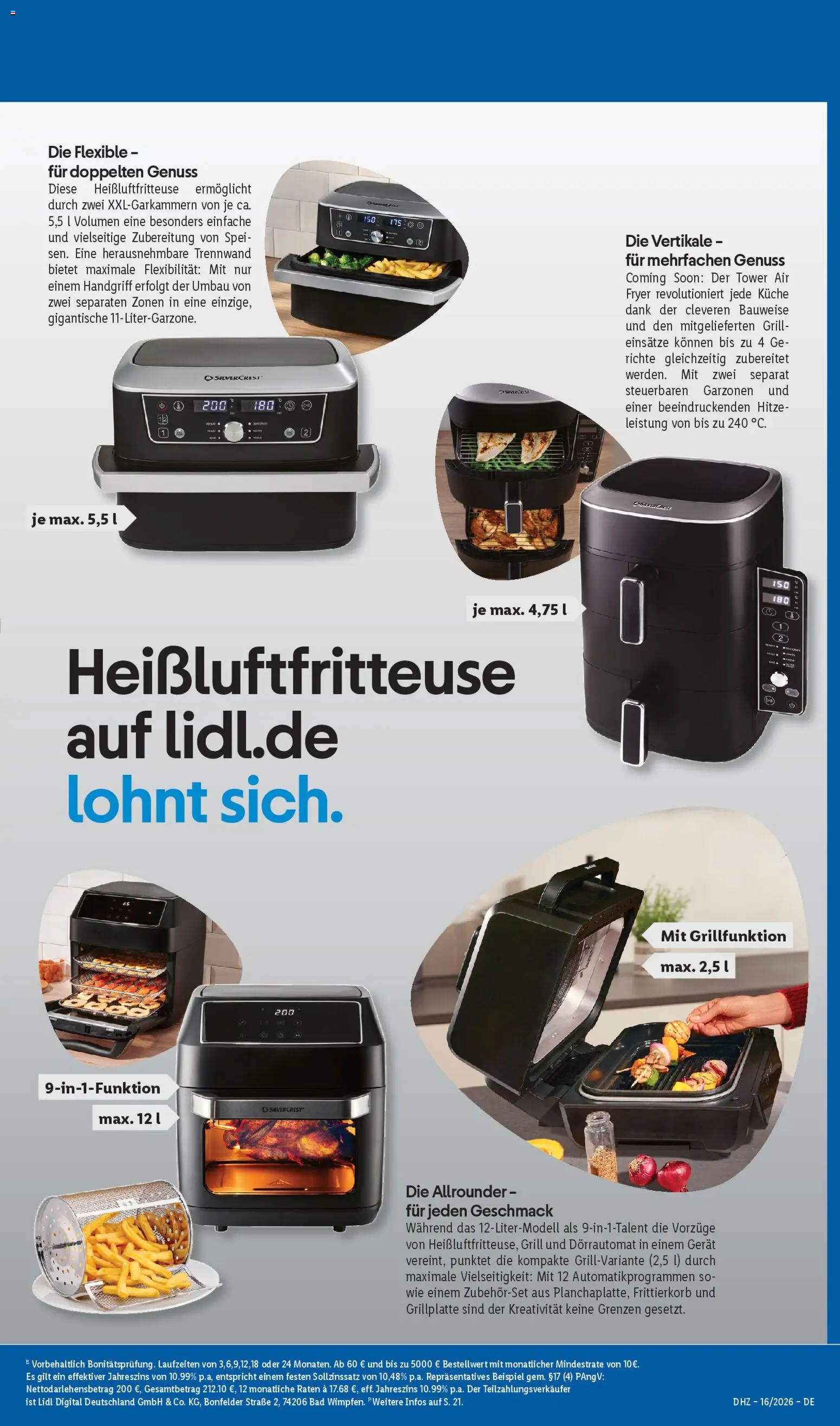 Lidl Prospekt – gültig ab 13.04.2026 | Seite: 11 | Produkte: Grill, Bad, Küche, Heißluftfritteuse